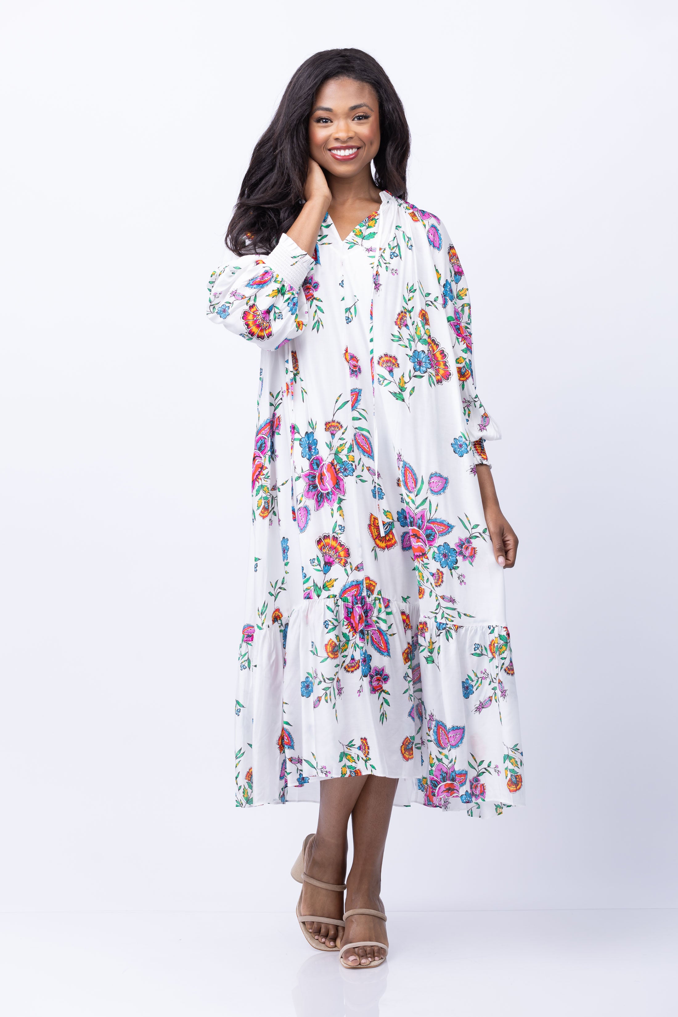 Diane von Furstenberg Fortina Dress in Floral Bouquet Diane von Furstenberg Fortina Dress in Floral Bouquet