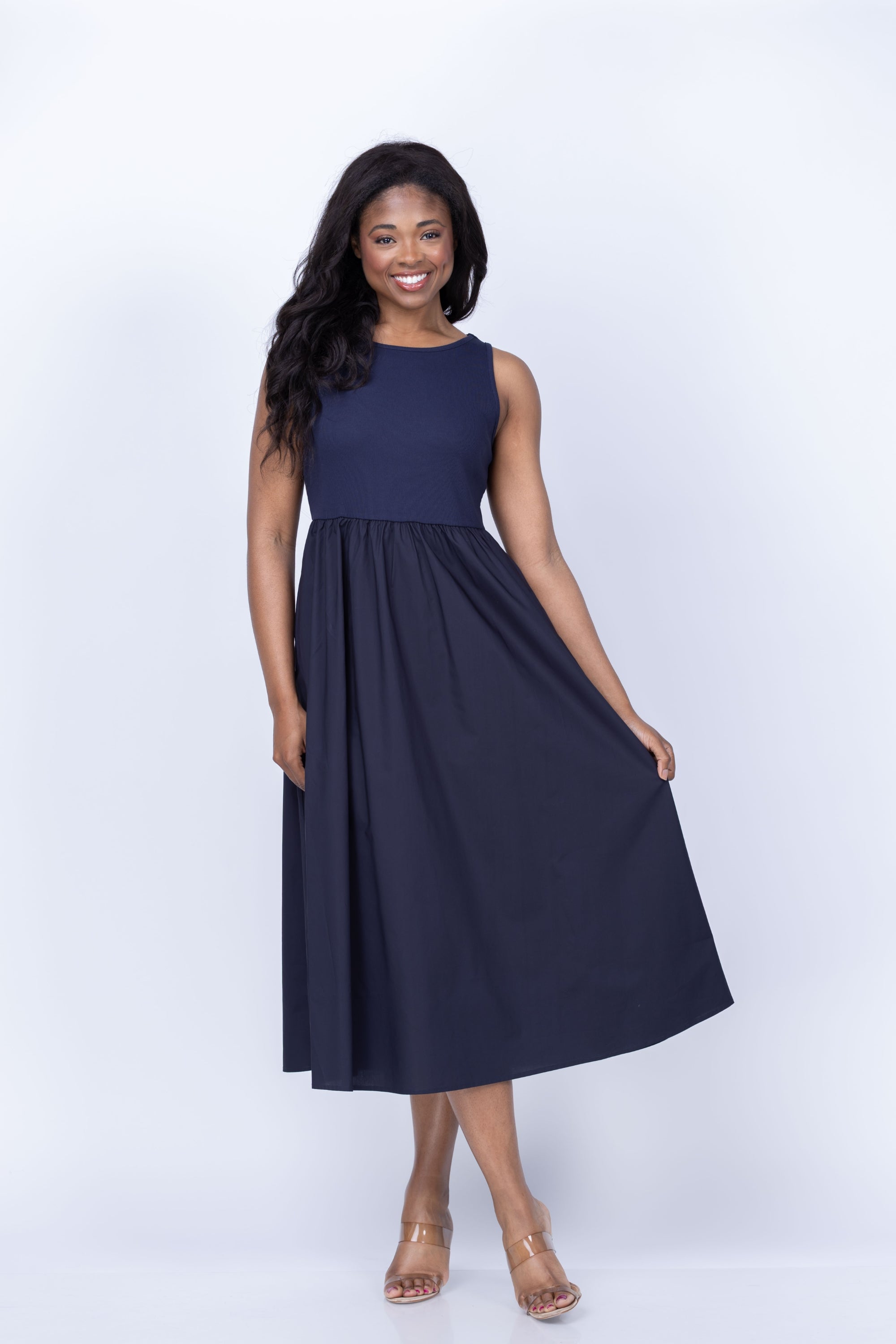 Elliott Lauren Combo Dress in Navy Elliott Lauren Combo Dress in Navy