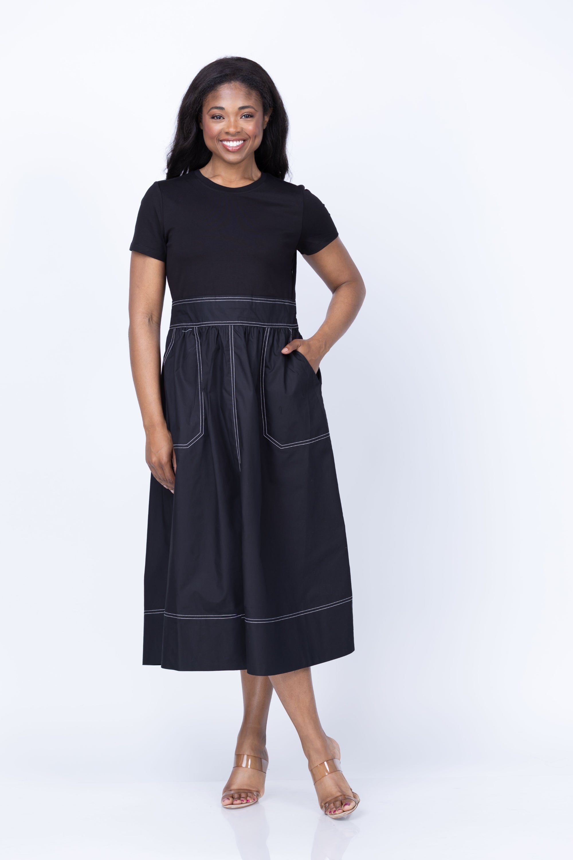 current elliott shirt dress Current/ Elliott ALDA STRIPE SHIRT DRESS - Blue Lagoon Stripe