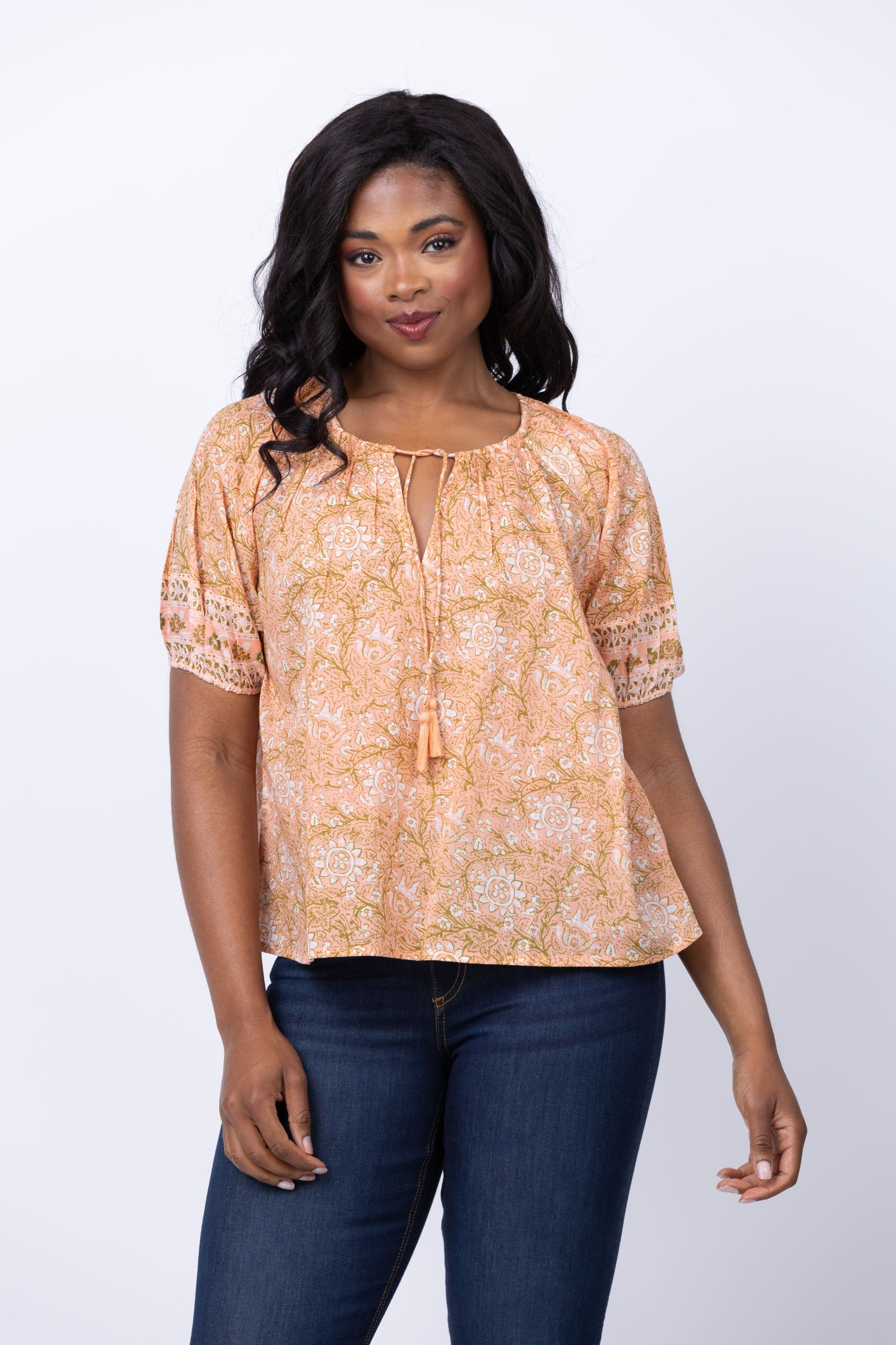 Cleobella Johana Blouse in Cecil Blush Print