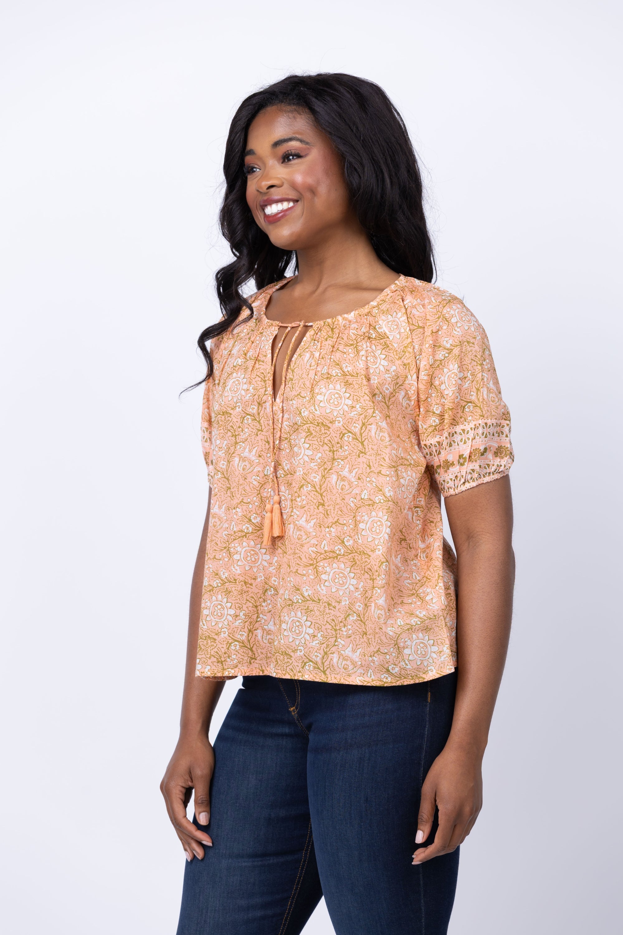 Cleobella Johana Blouse in Cecil Blush Print