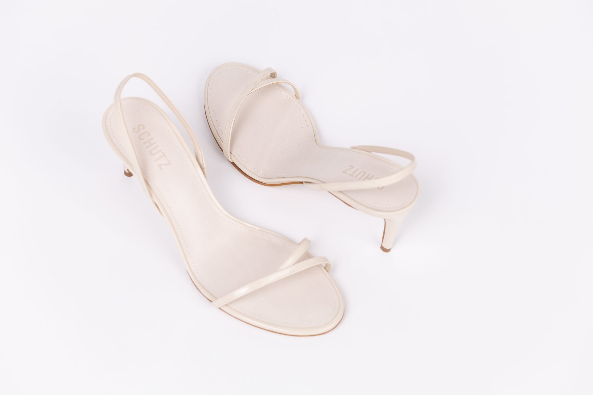 Schutz Diana Mid Sandal in Off White