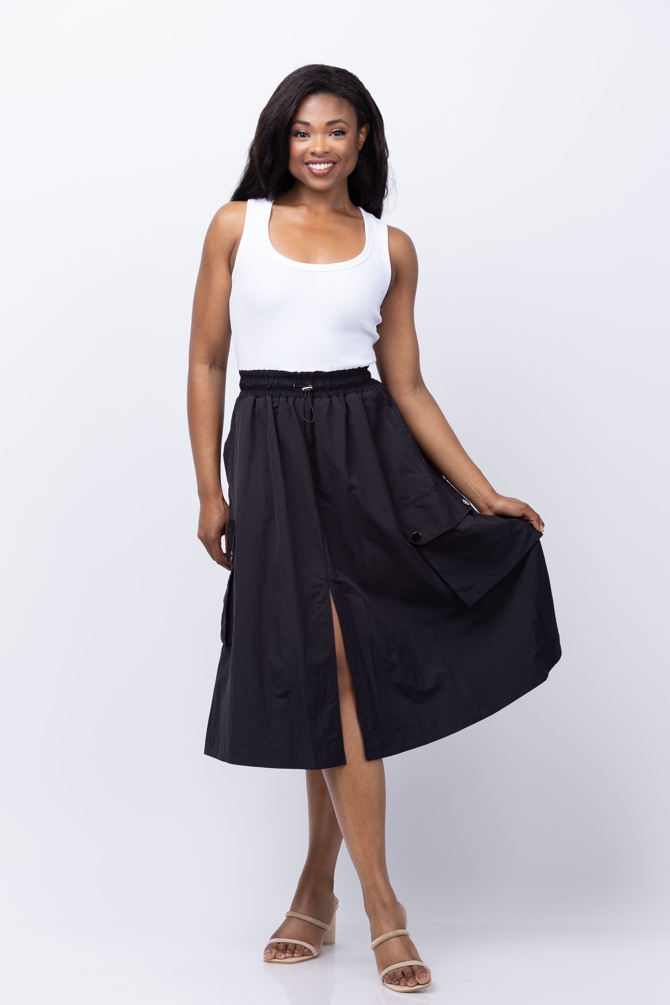 ramy brook midi dress Ramy Brook Giovanna Parachute Midi Dress in Black