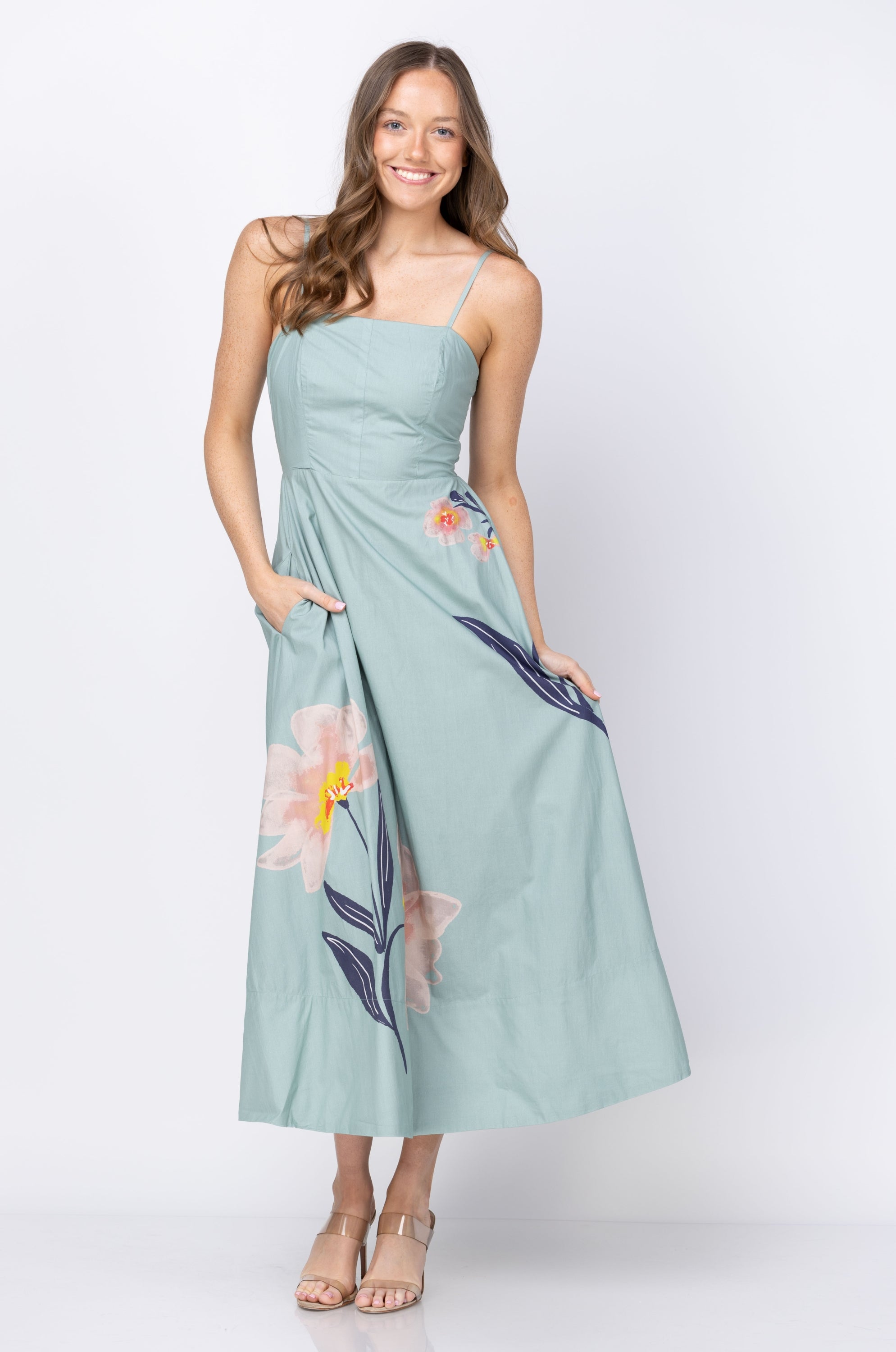 cleobella blue dress Aphrodite Ankle Dress