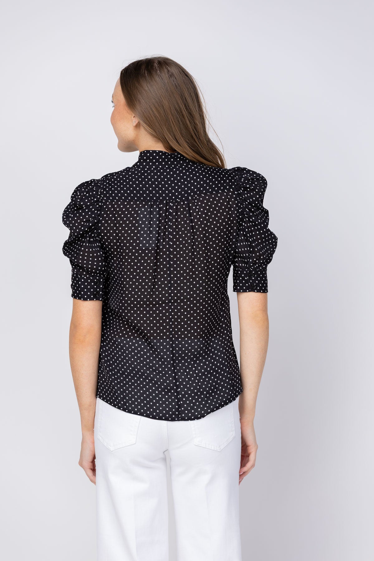 FRAME The Gillian Top in Black Multi