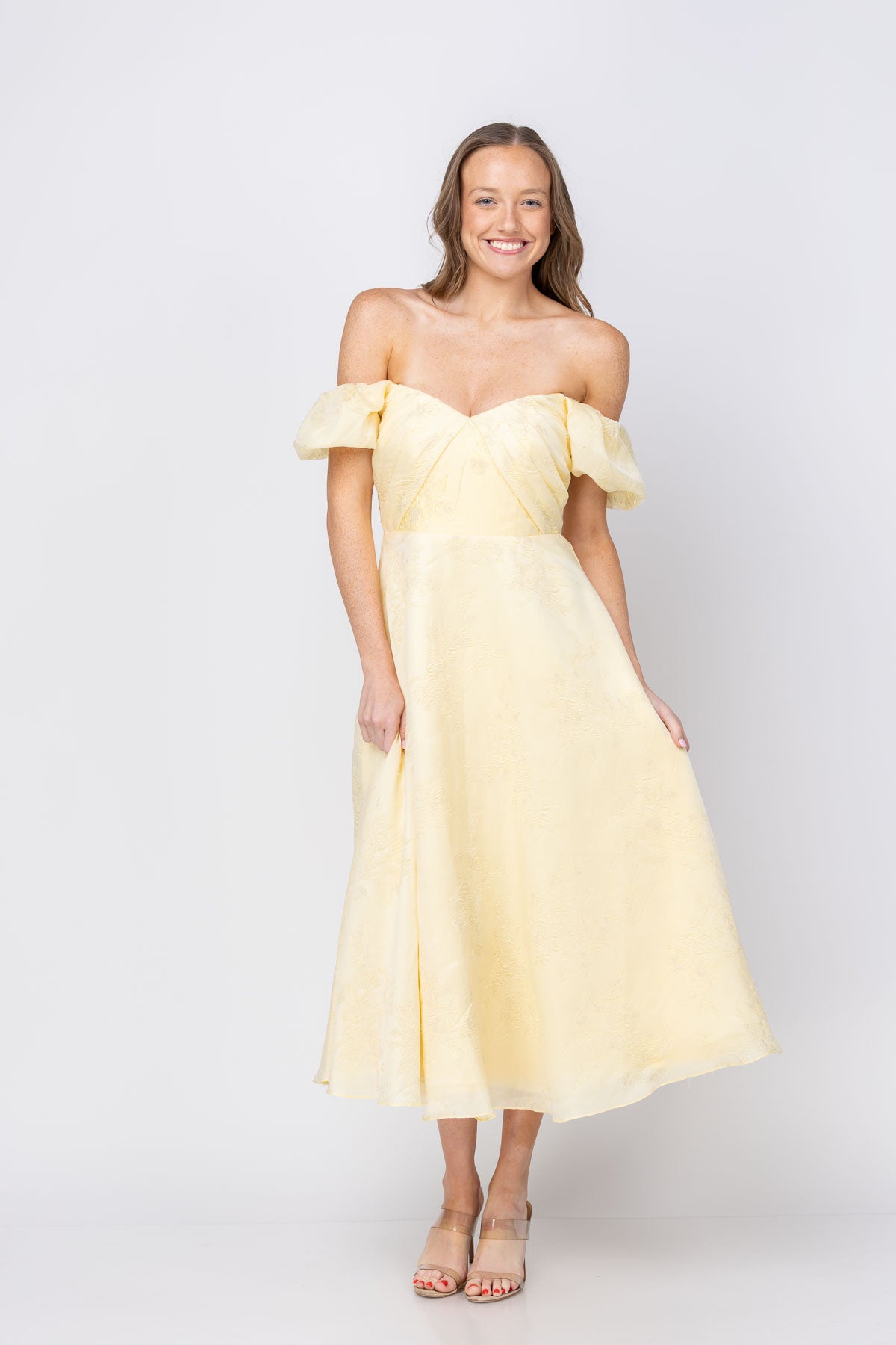 butter yellow formal dresses Mermaid Deep V Neck Yellow Elastic Satin Long Prom Dresses with Slit  DM24101502  Dressmeet