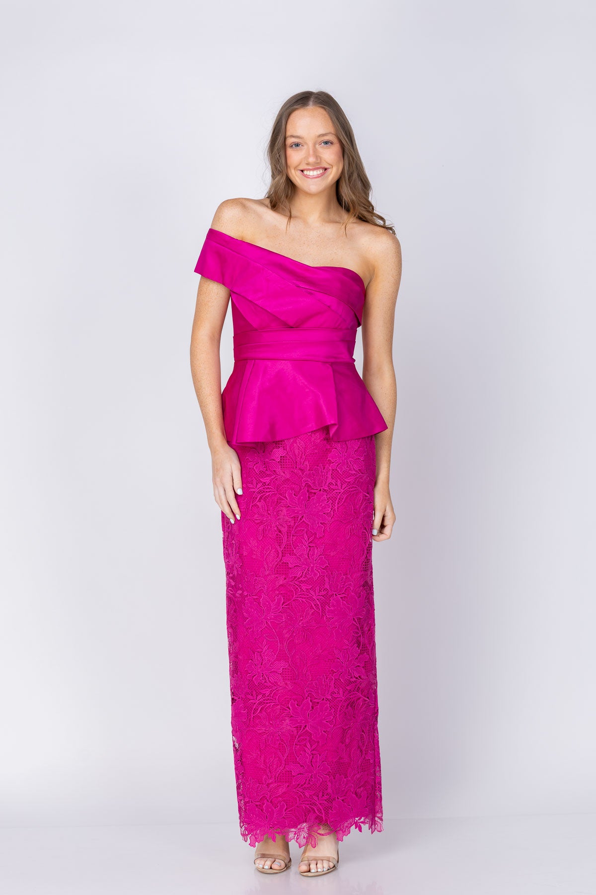 Colby Lace And Mikado Gown 18 / Kyoto Dust
