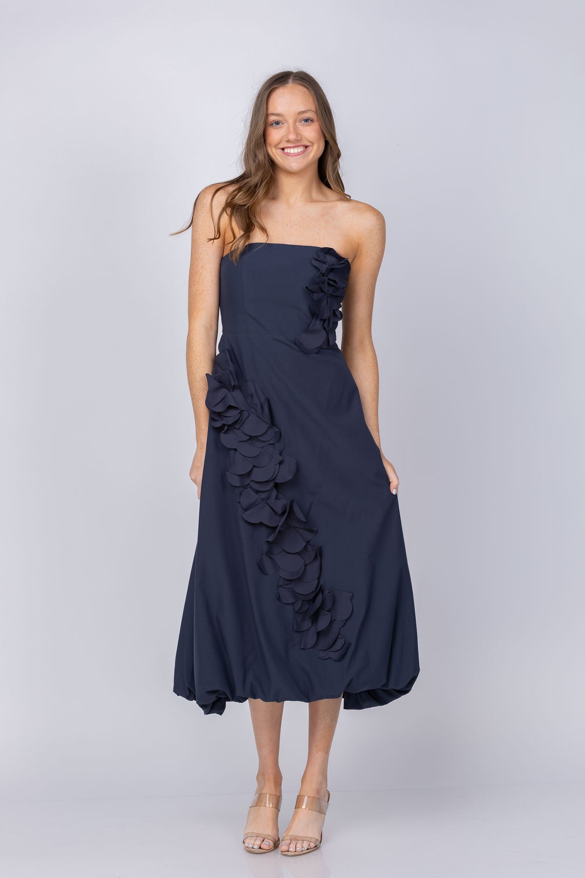 ramy brook formal dresses Zaria Dress in Navy stylecode:D1793