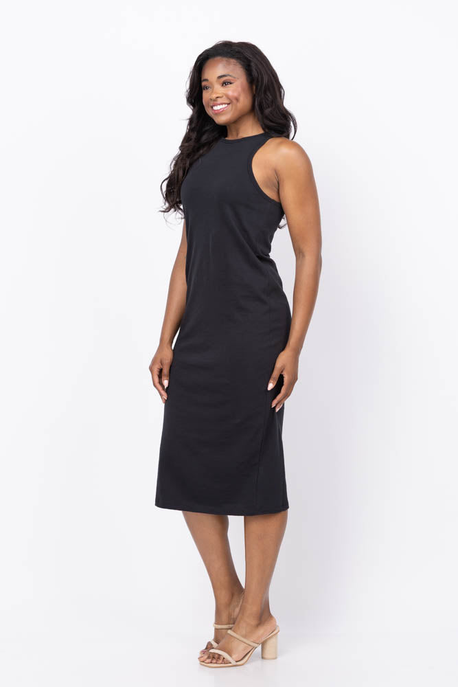NATION LTD Dani Tank Dress in Jet Black