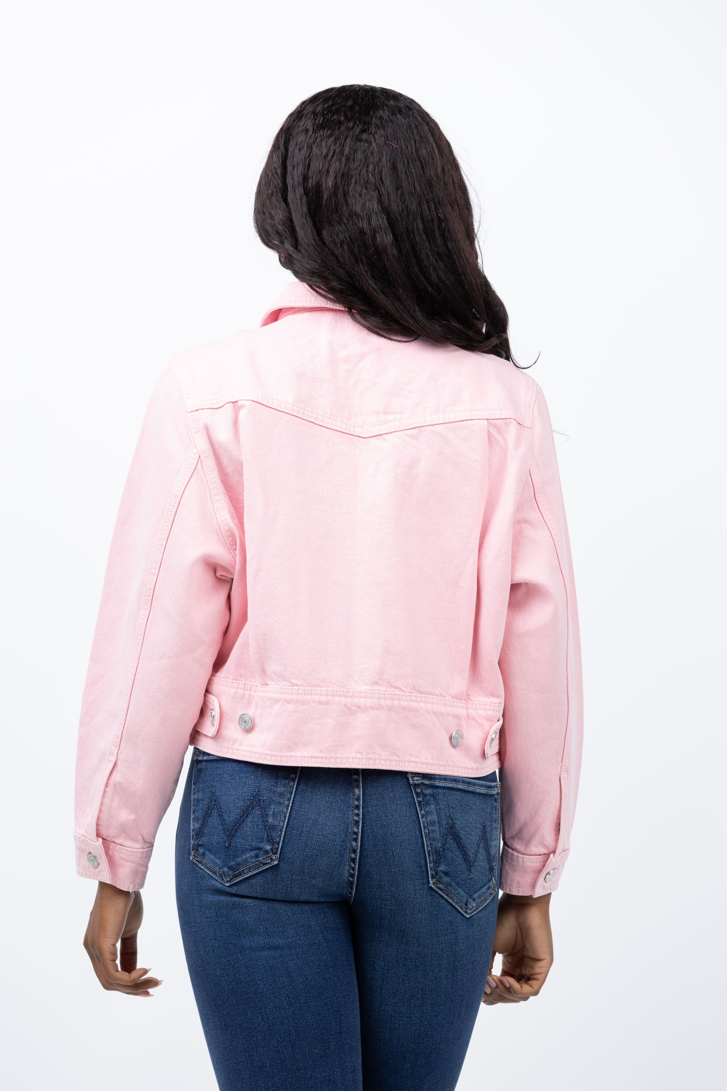 Frame Denim Le store Triangle Raw Jacket in Dusty Rose