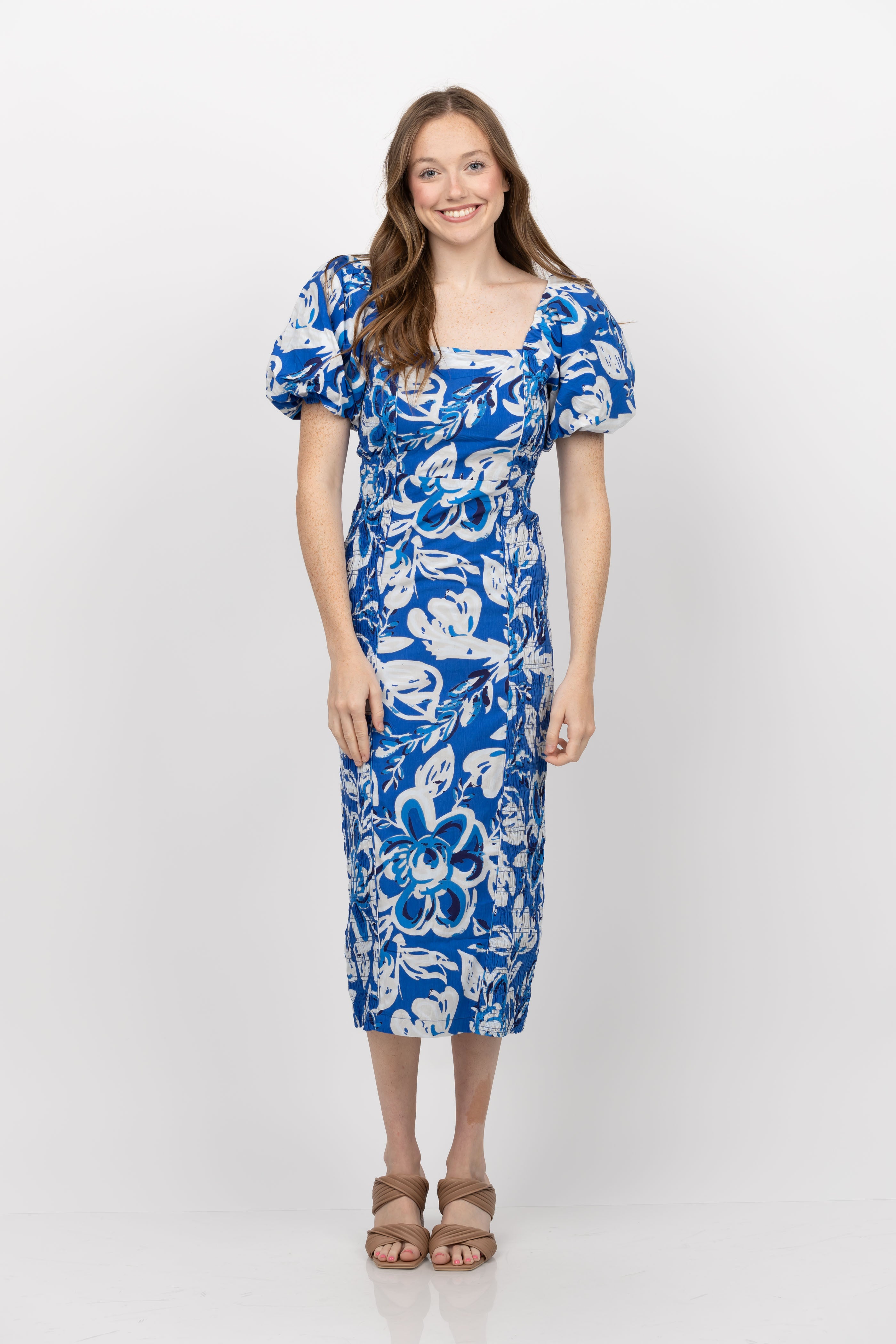 Cleobella Zora Midi Dress In Azure Print | Formal Gowns & Casual Wear For Women Cleobella Zora Midi Dress In Azure Print | Formal Gowns & Casual Wear For Women
