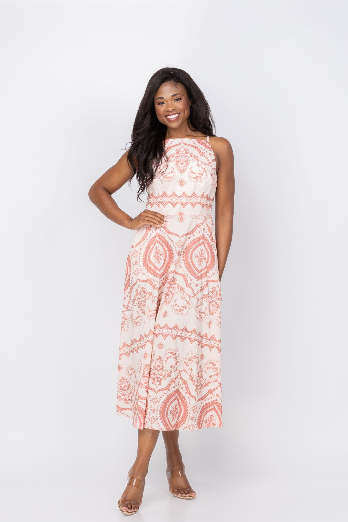 Misa Los Angeles Amity Dress In Terra Ceramic