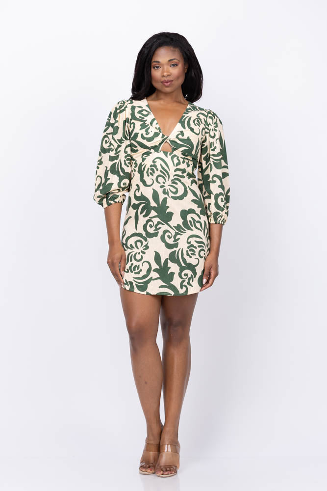 Misa Los Angeles Willa Dress In Tonal Cactus