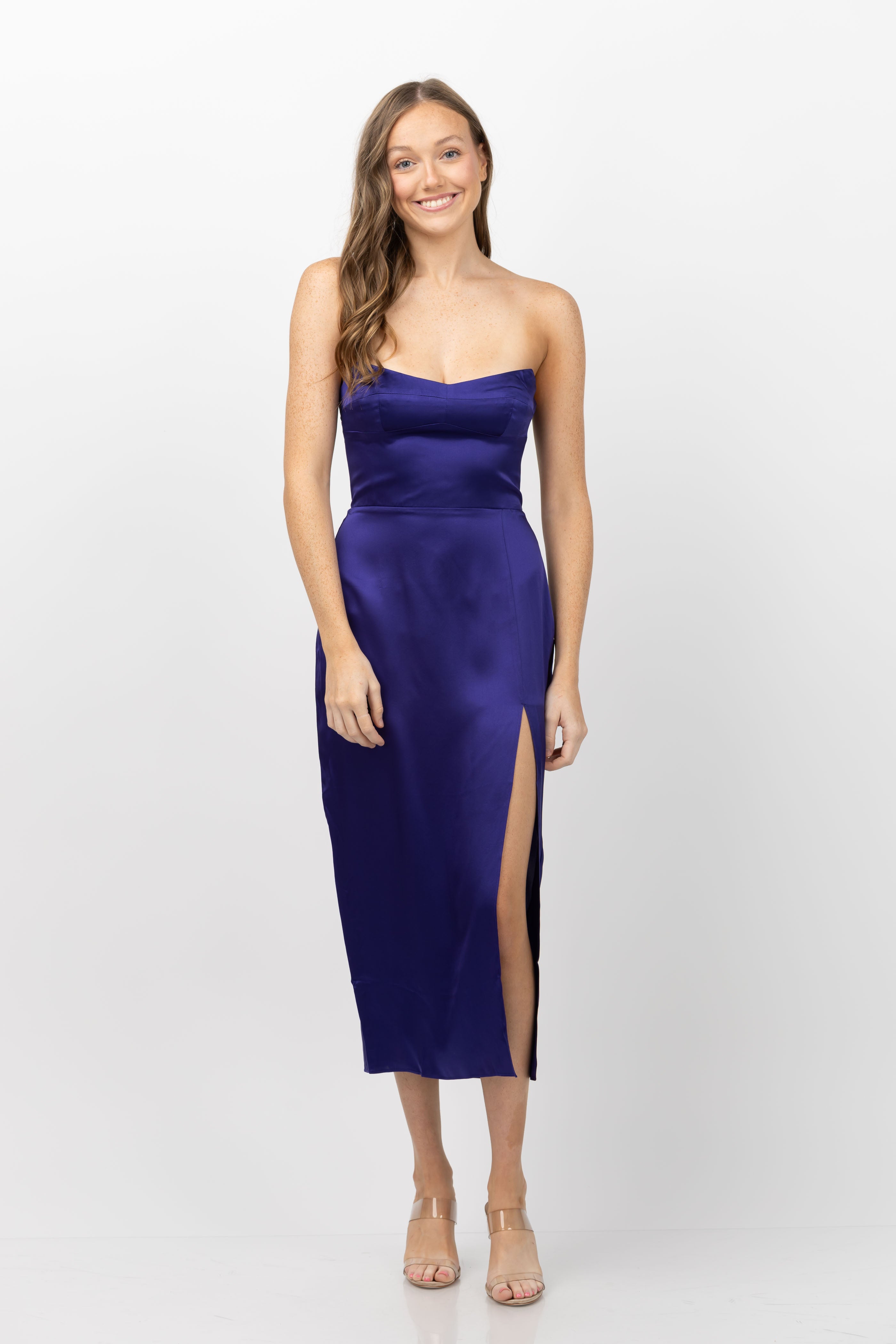 Amanda Uprichard Women's Ivy Strapless Cocktail Dress - Blueberry - Size XS Amanda Uprichard Women's Ivy Strapless Cocktail Dress - Blueberry - Size XS