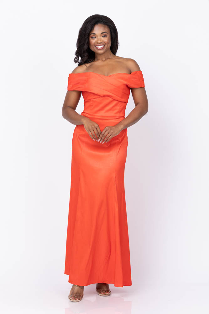 Shoshanna Women's Etta Off-The-Shoulder Maxi Dress - Cherry