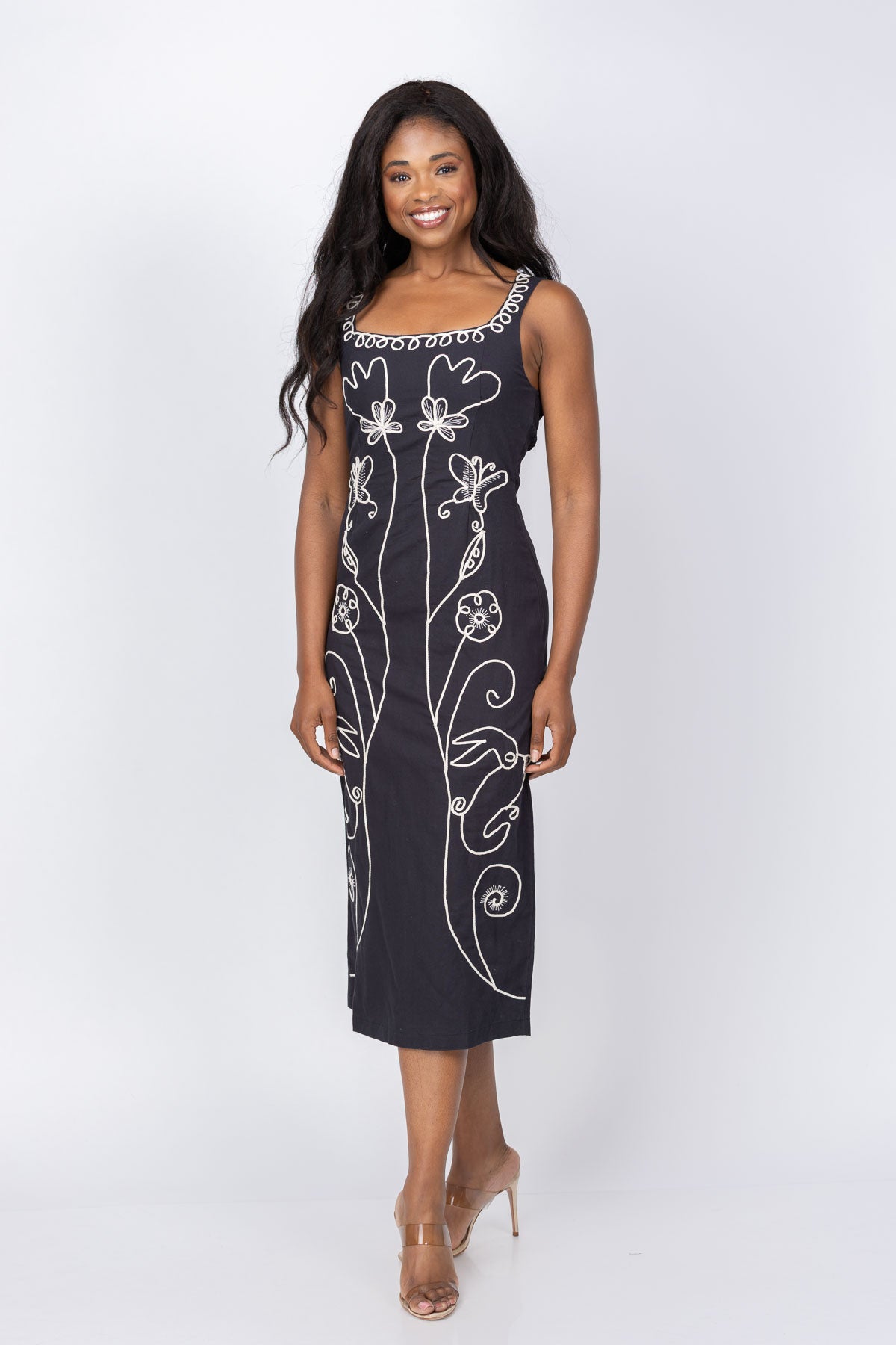 cleobella dresses Ruxandra Midi Dress in Black Size:15.5 (34/35) Petite Gathered Waist Long the brand believes in sizeFilter-6