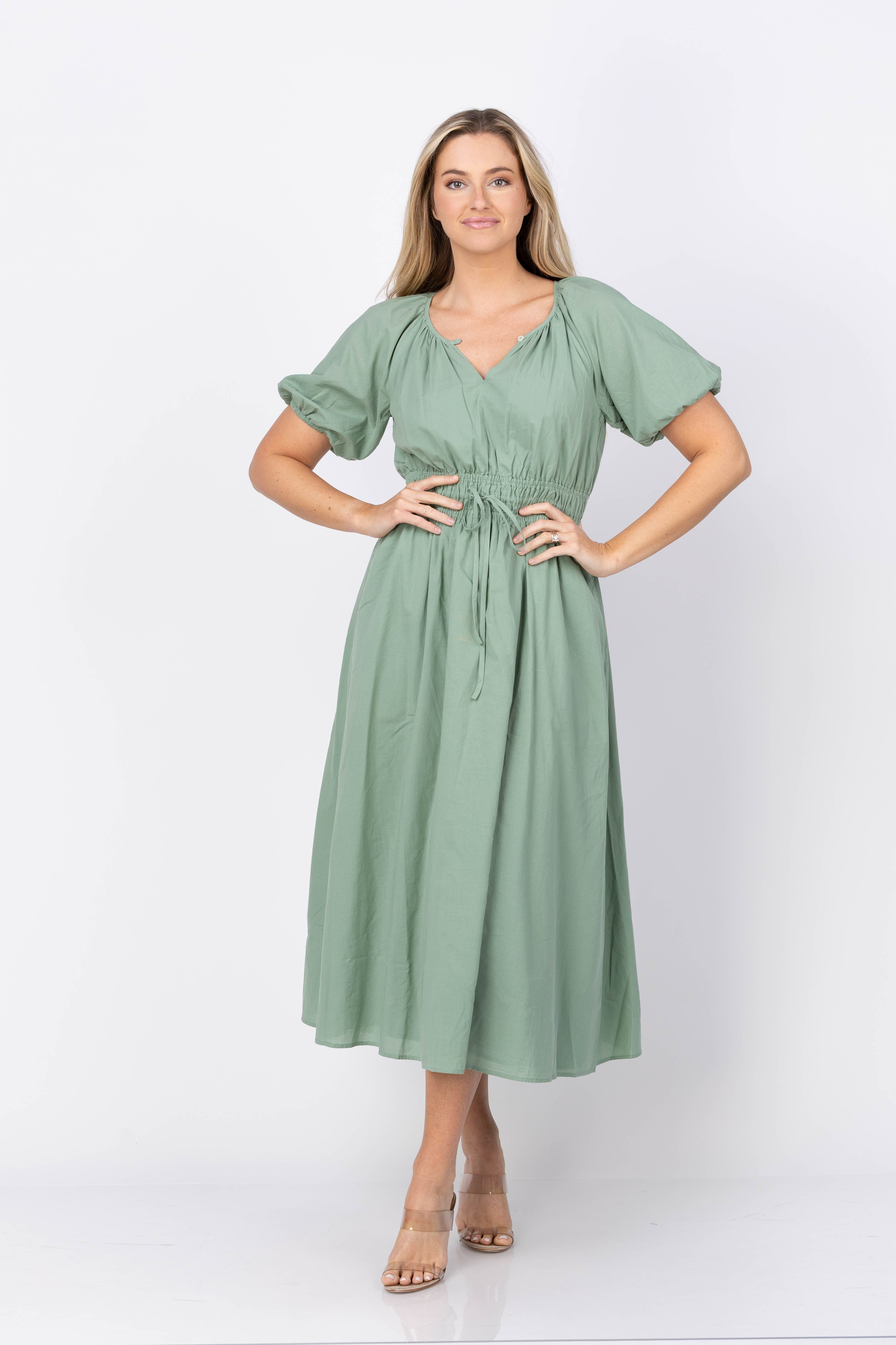 Xirena Emeline Dress In Sage Leaf