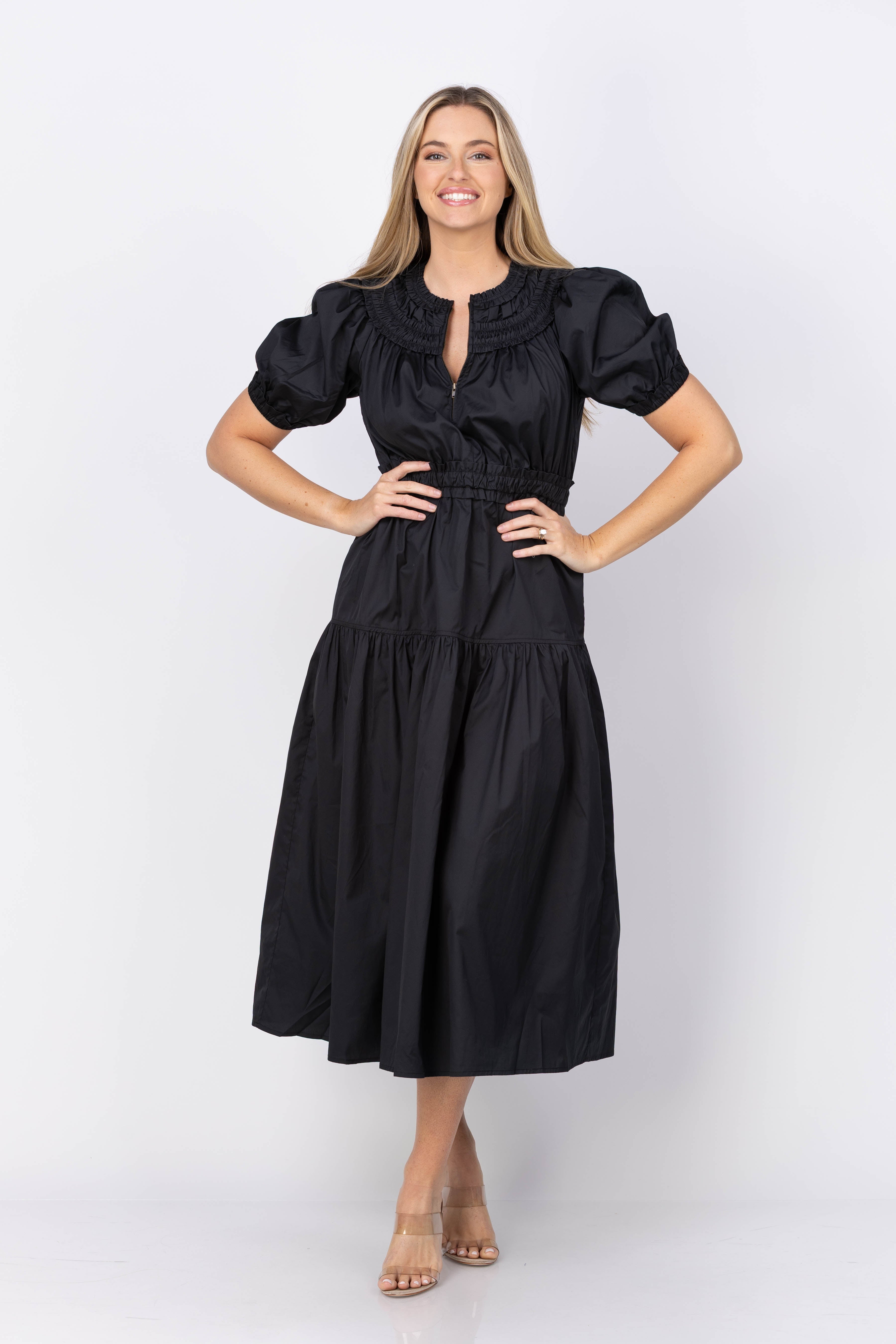 Ulla Johnson Cotton Othella Midi Dress - Black - 4 US Ulla Johnson Cotton Othella Midi Dress - Black - 4 US