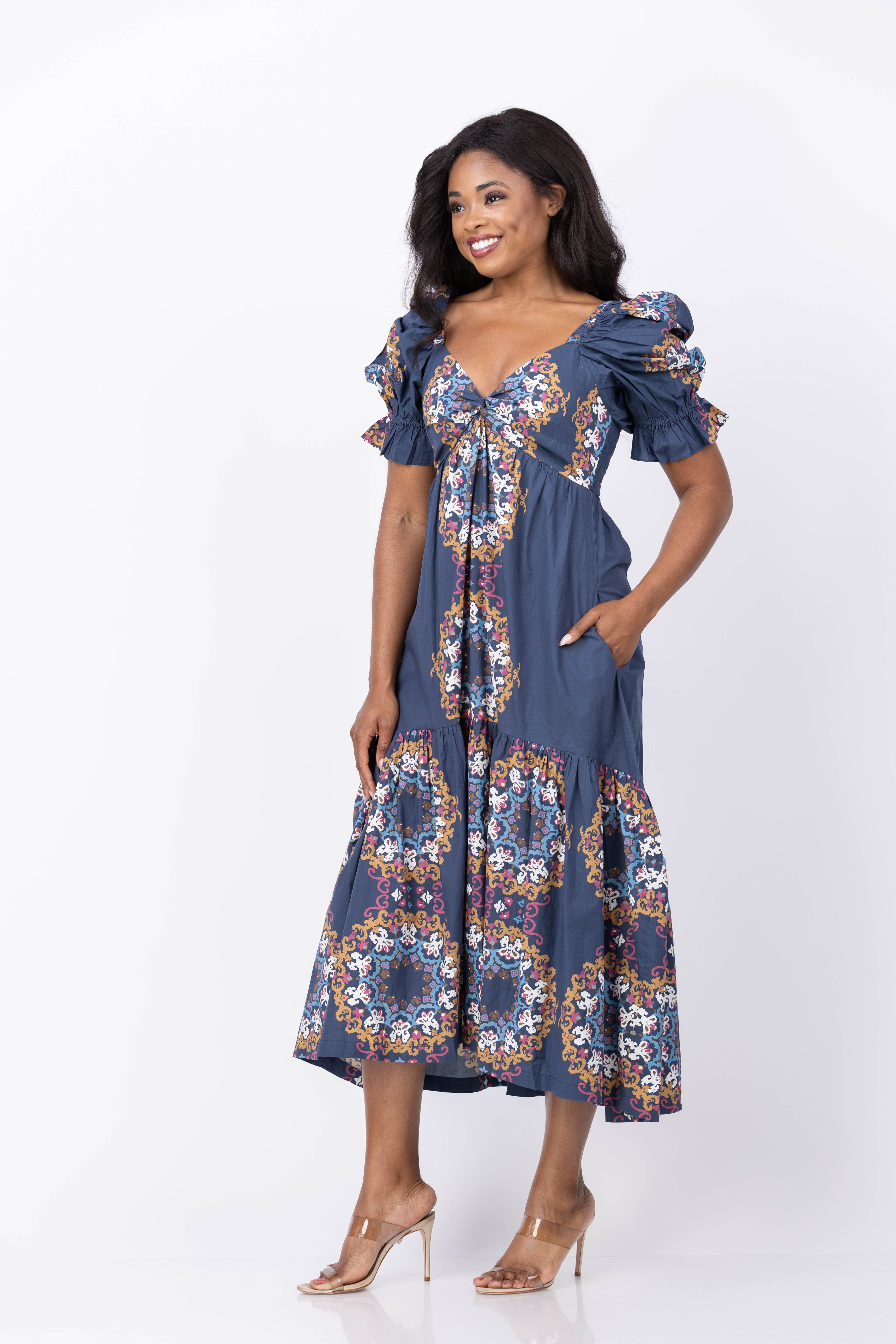 Cleobella Jewel Ankle Dress in Venezia Blue