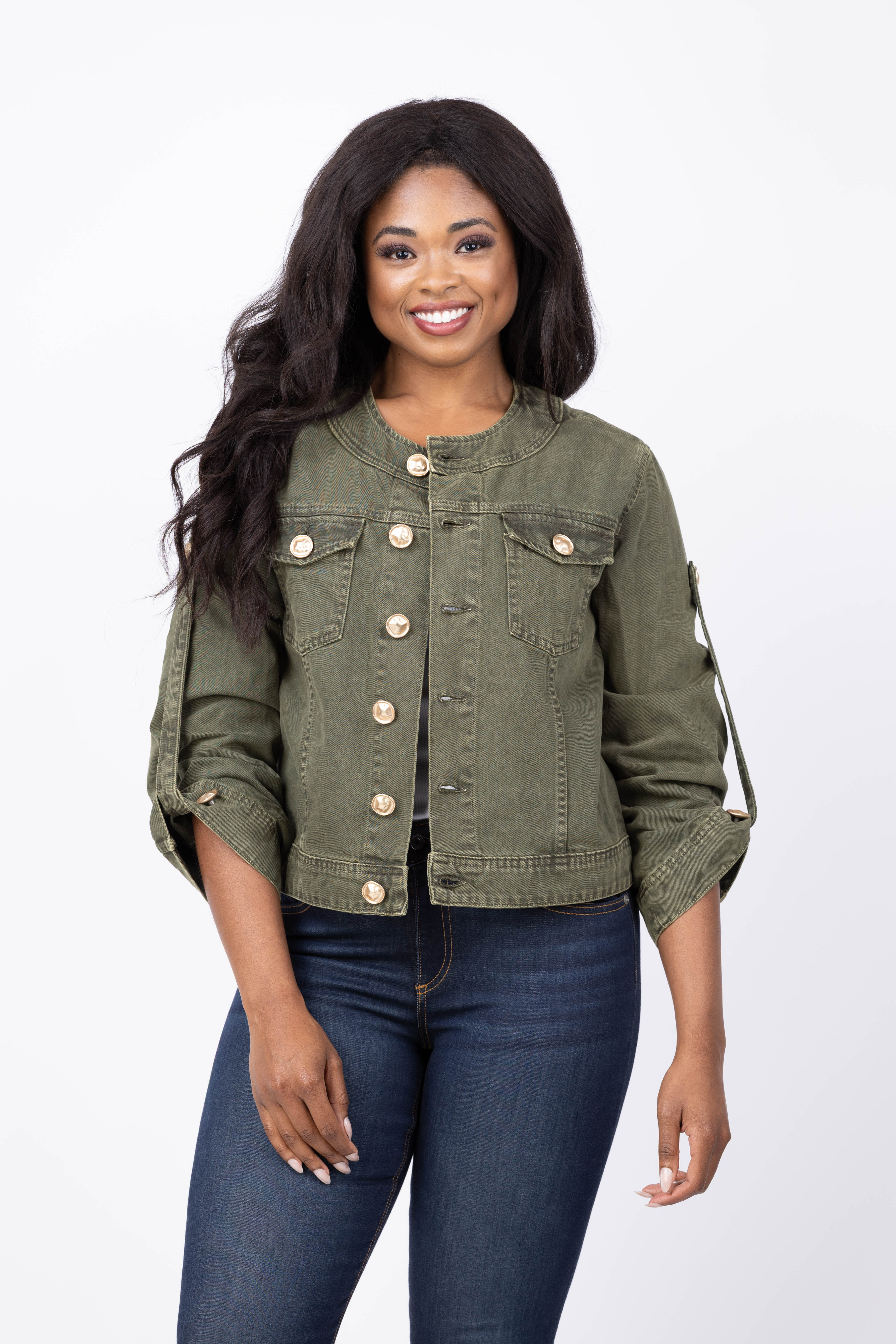 L'Agence Anouk Collarless Jacket in Picholine