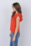 Nation Ltd Florry Ruffled Top in Golden Gate