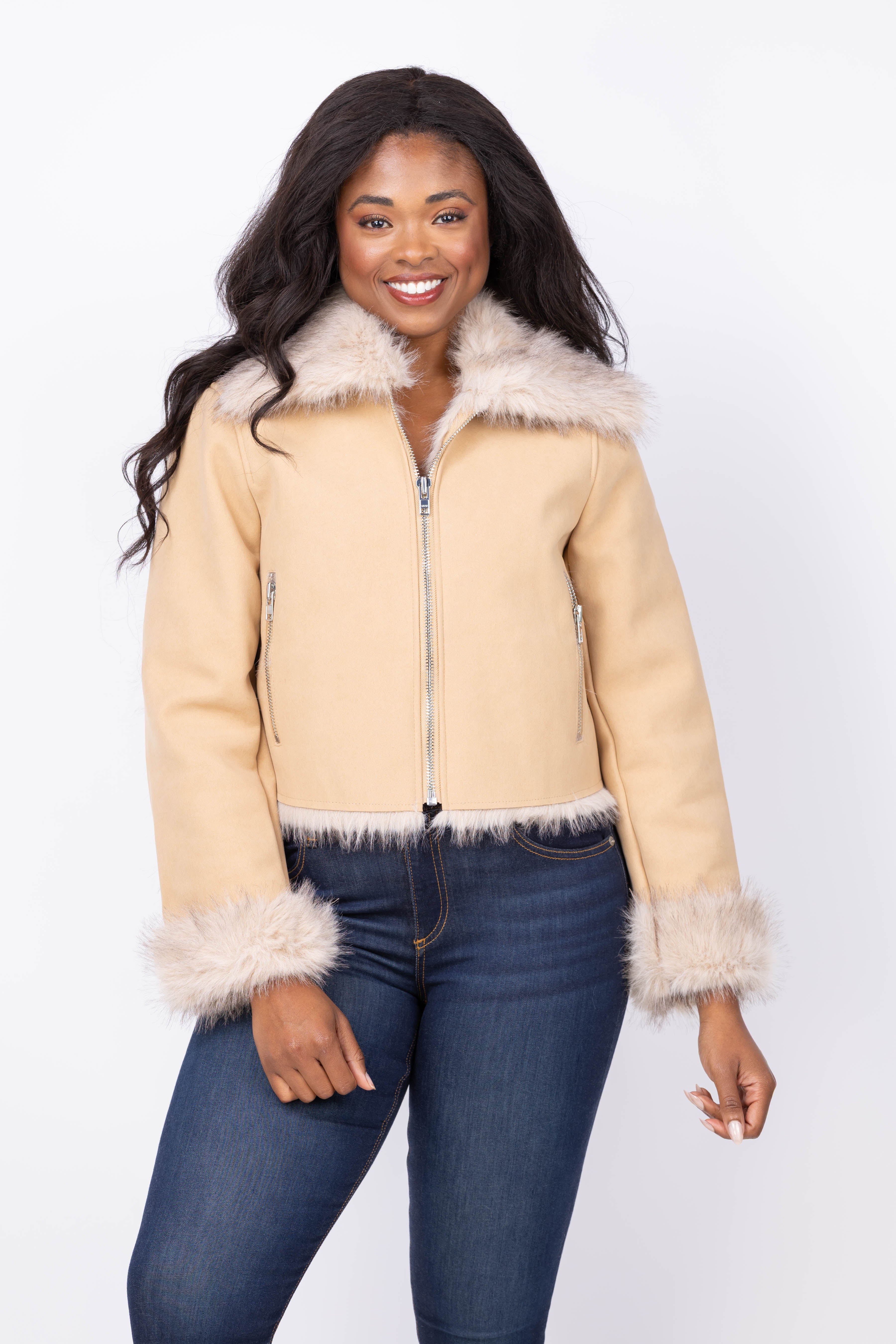 DH New York Aaliyah Jacket in Khaki Combo