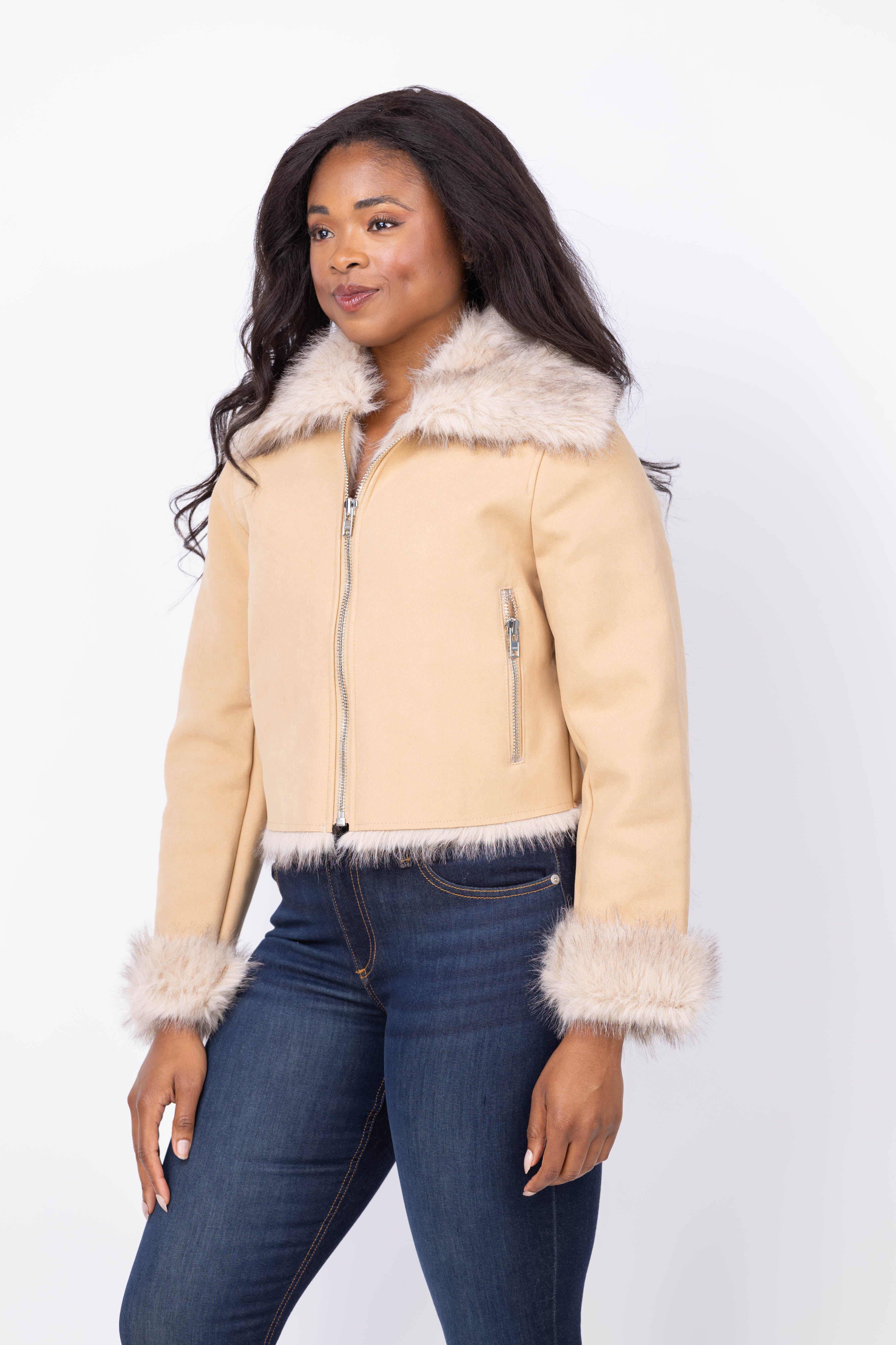 DH New York Aaliyah Jacket in Khaki Combo