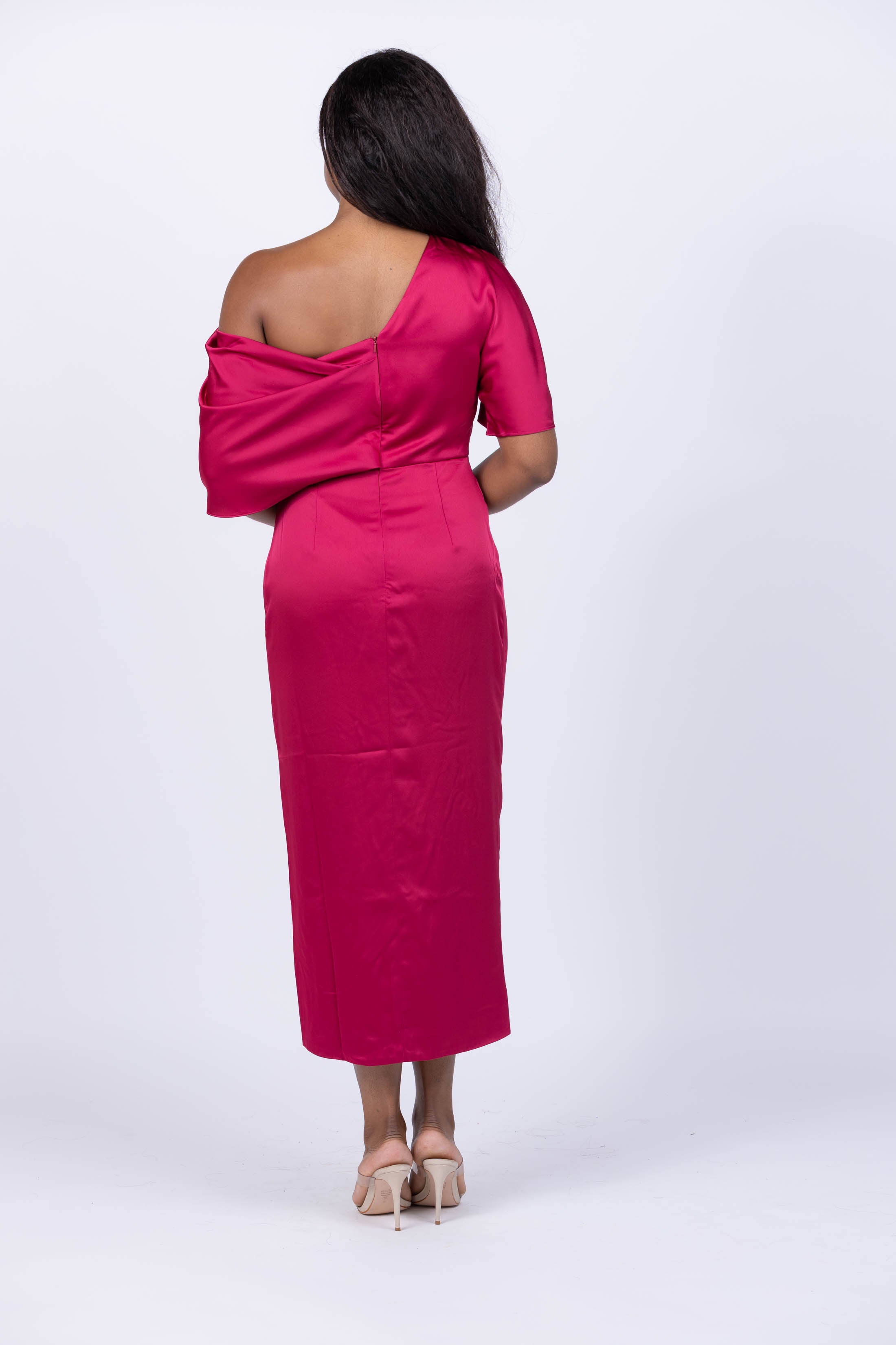 Theia Dress in Ruby