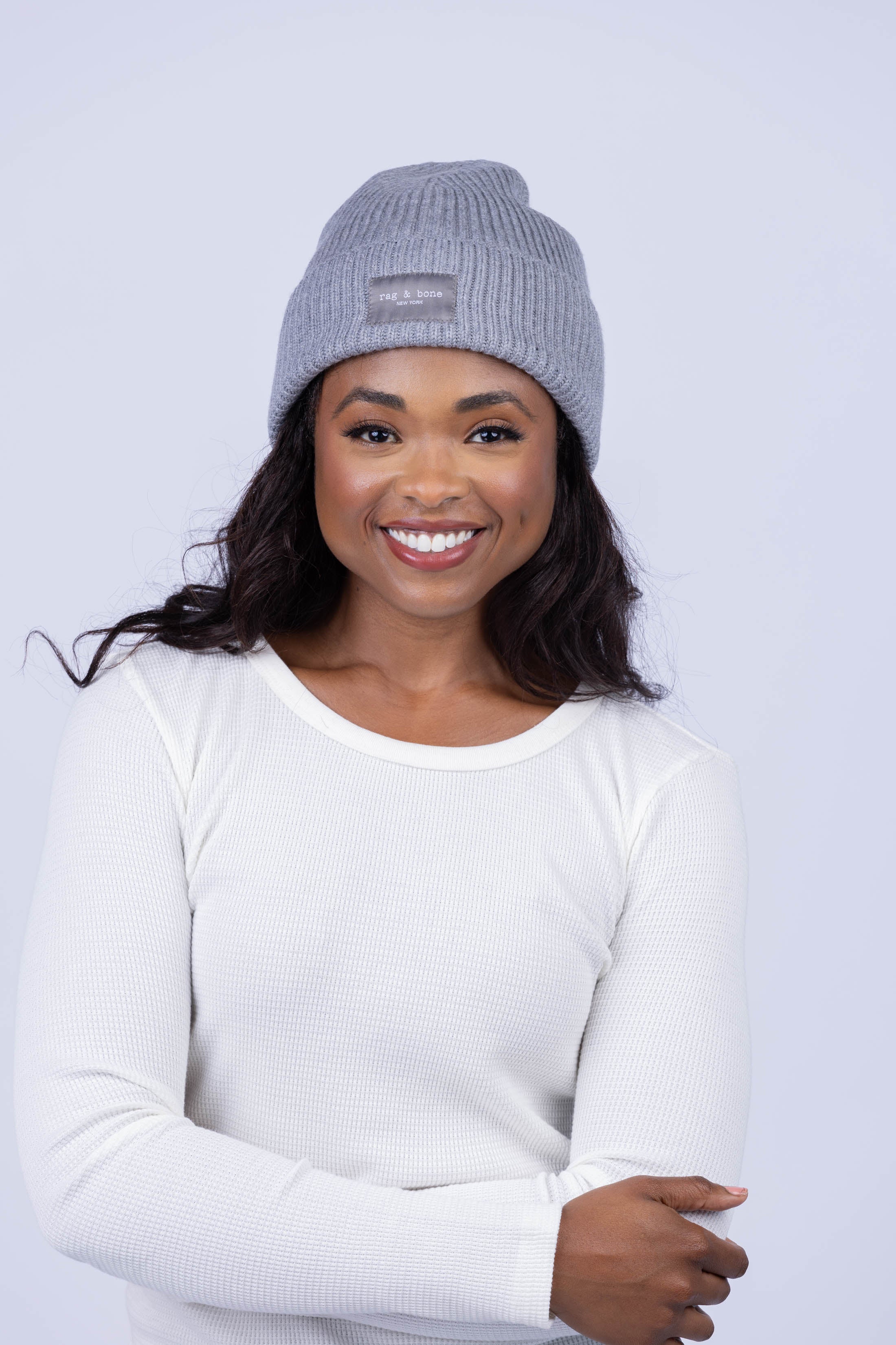 Rag Bone Blake Beanie in Heather Grey