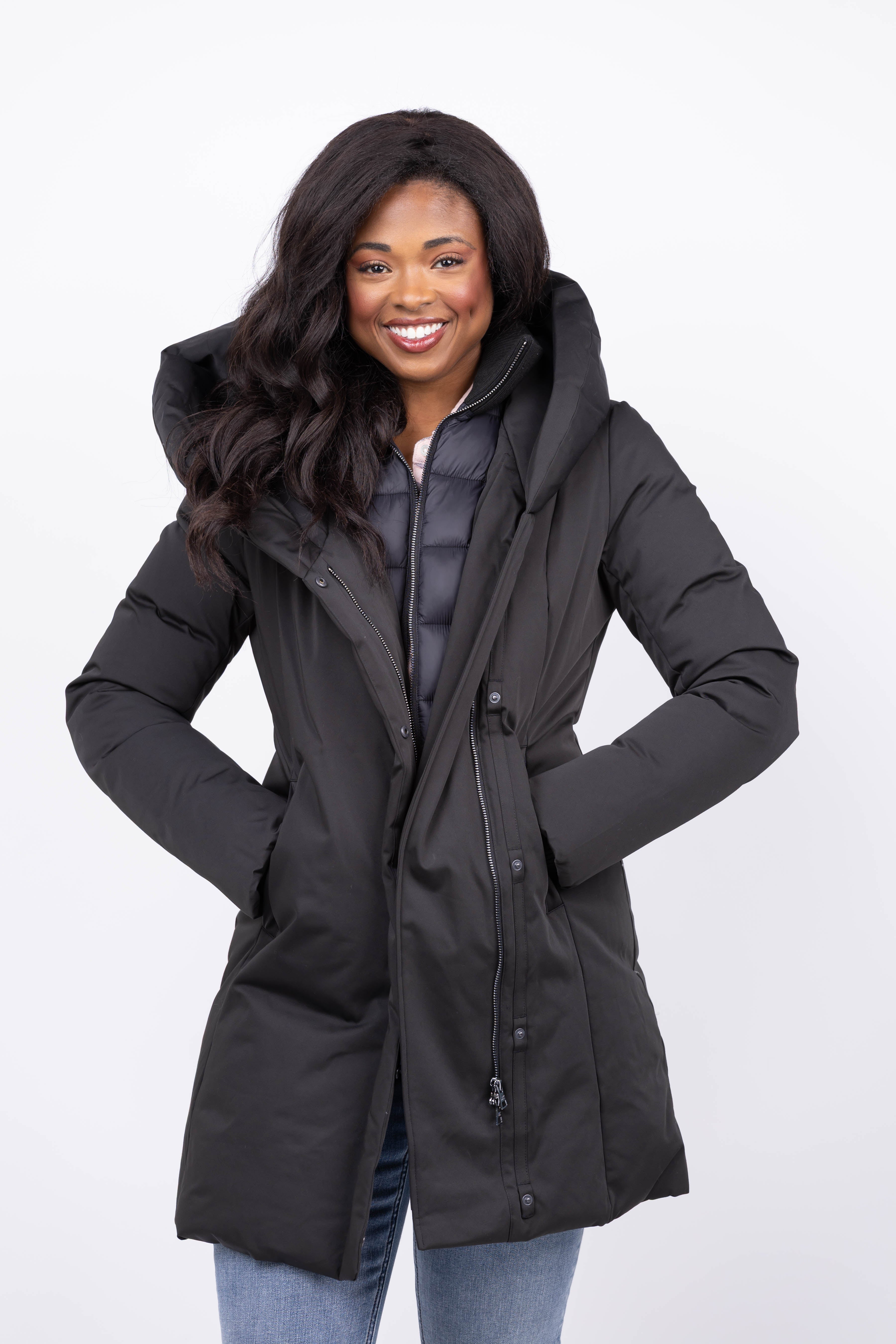 Soia & Kyo Camelia Coat in Black