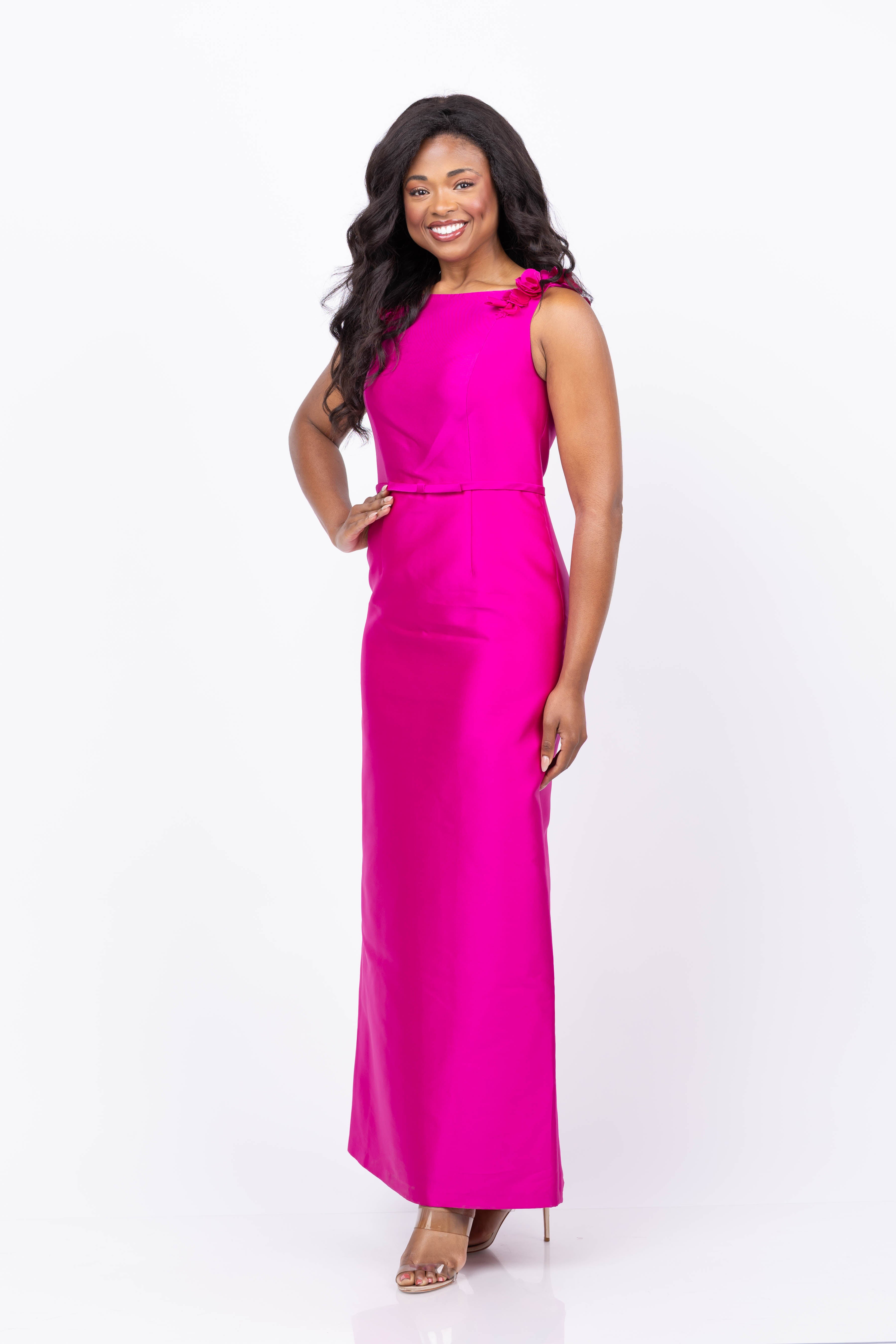 Sachin & Babi Thea Gown in Magenta