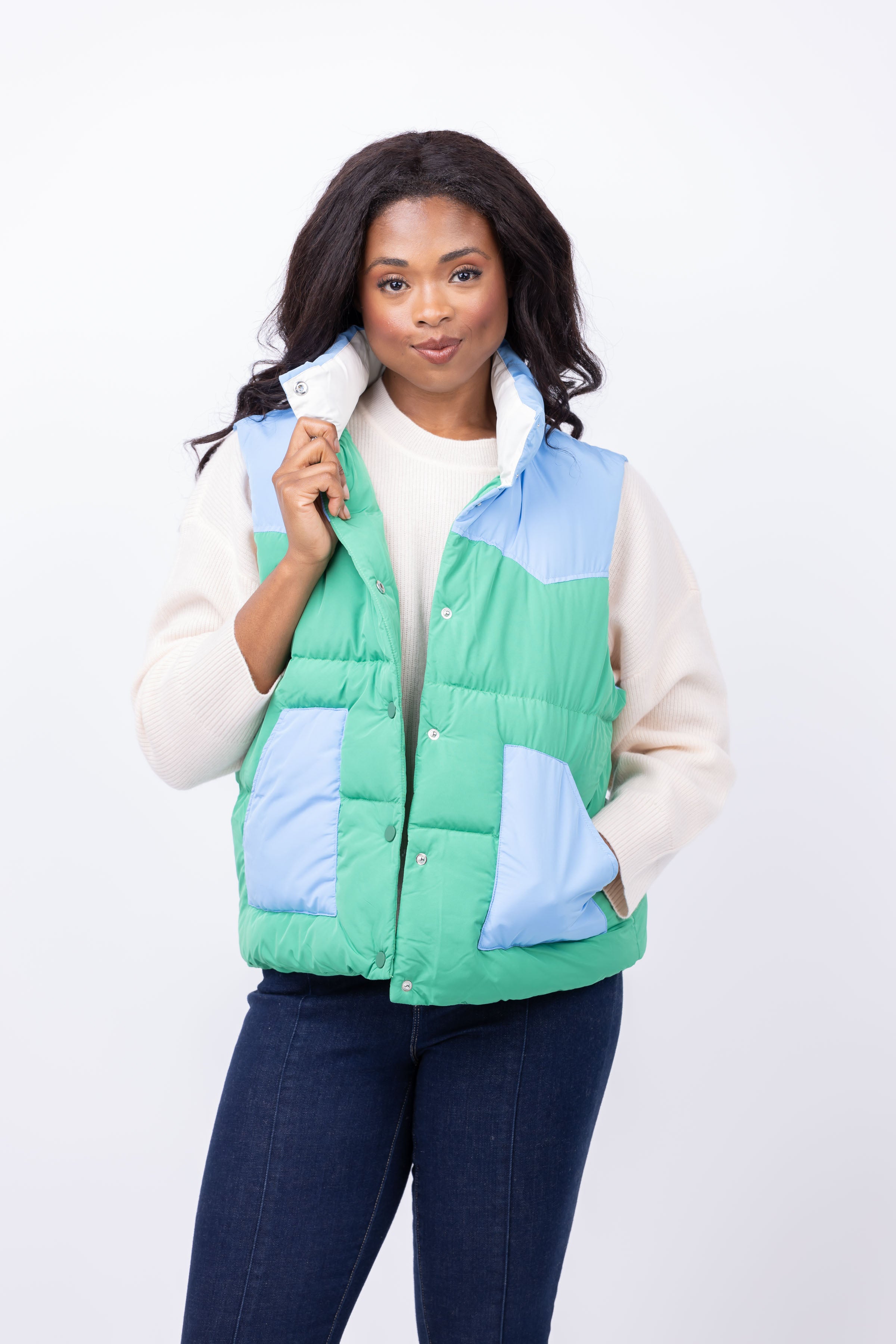 Xirena Miller Vest in Blue Grass