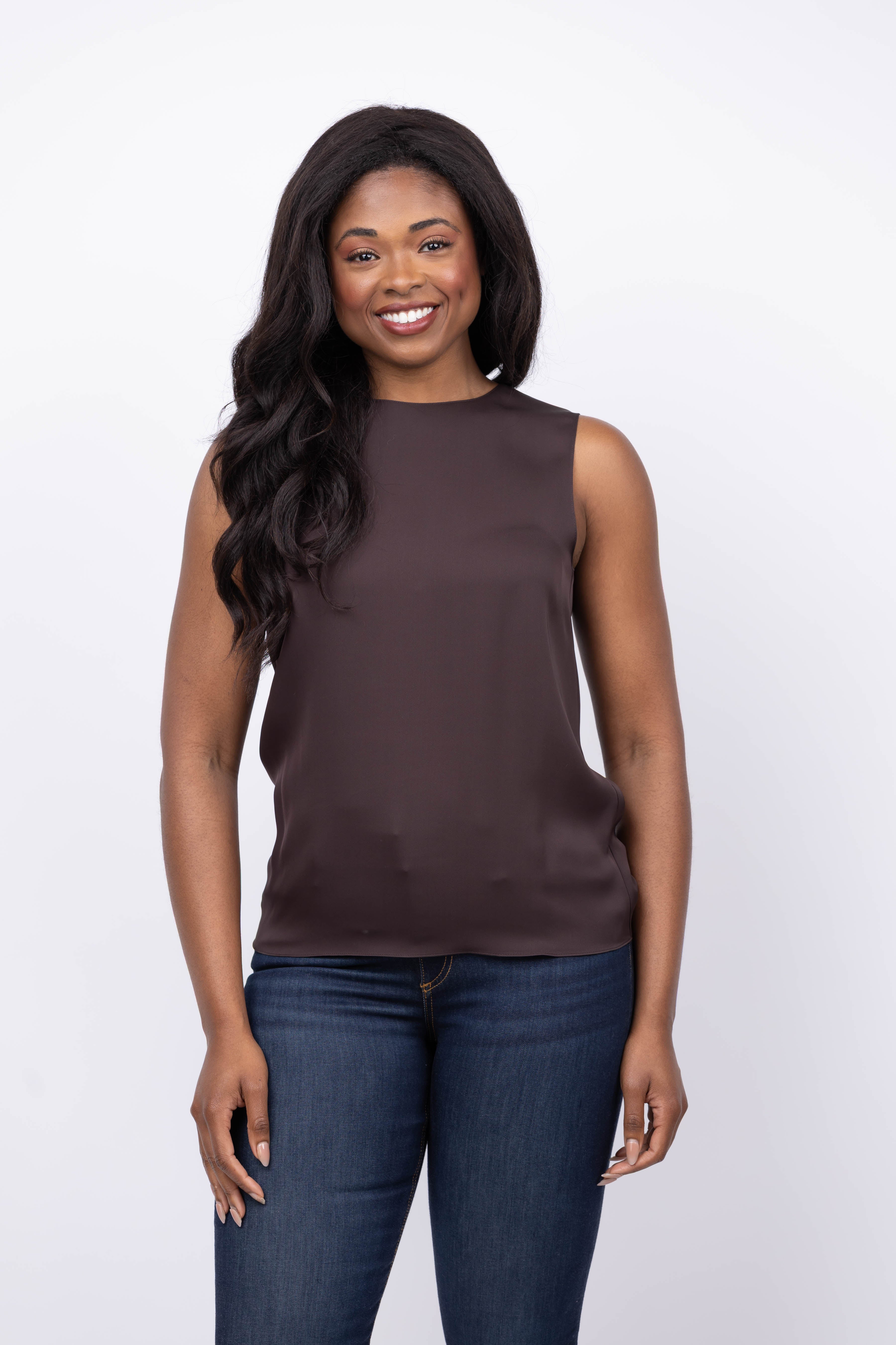 Theory Straight Shell Top in Cacao