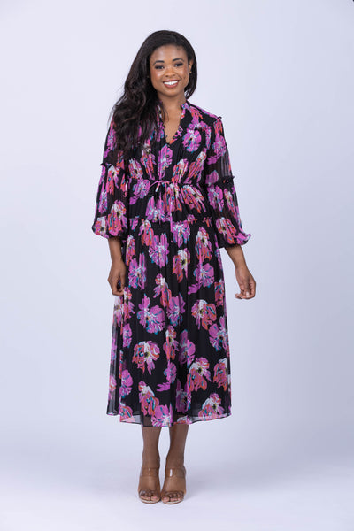 DVF Link Dress in Painted Blossom