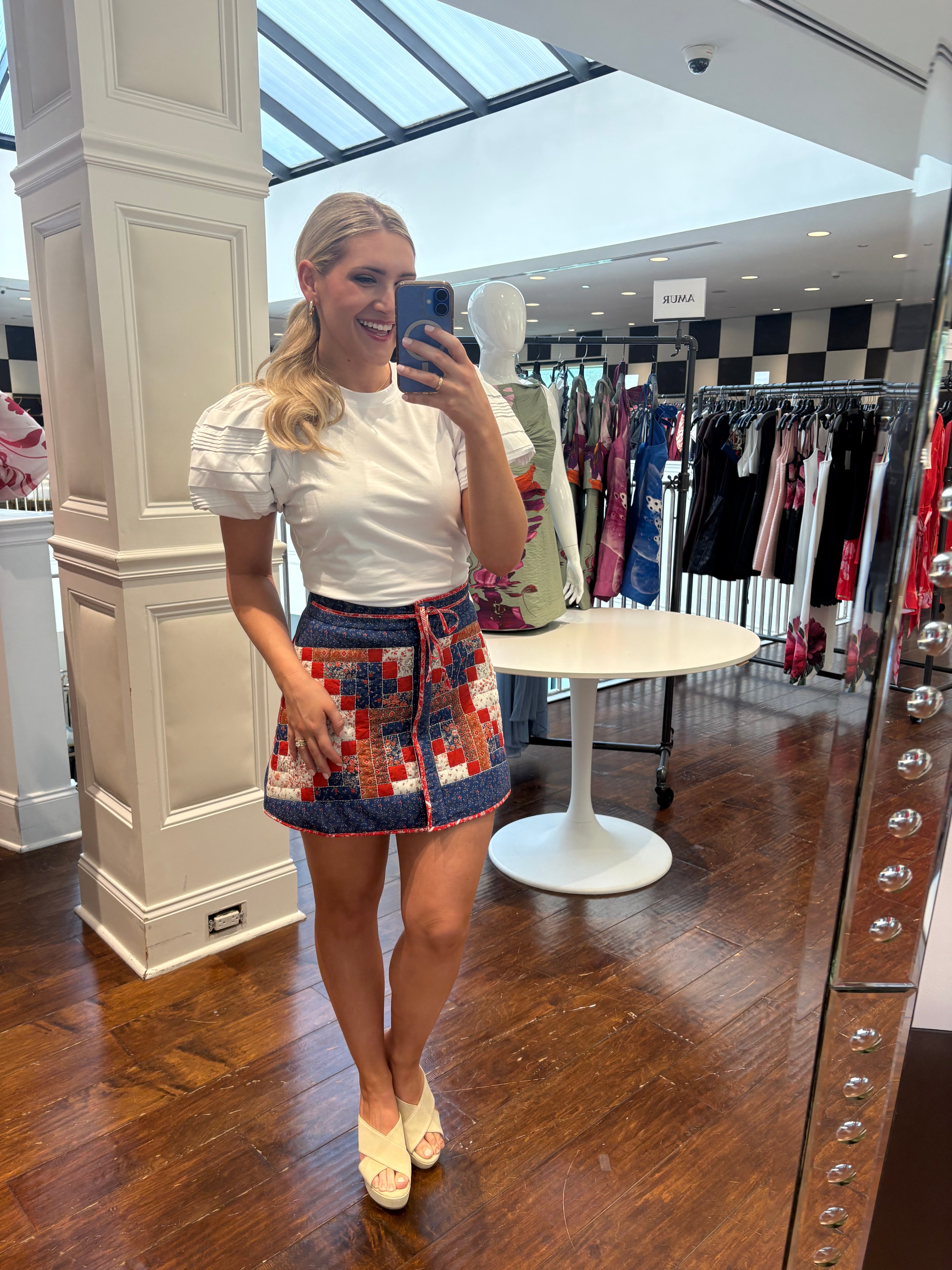 Love The Label Louise Skirt in Blue Multi