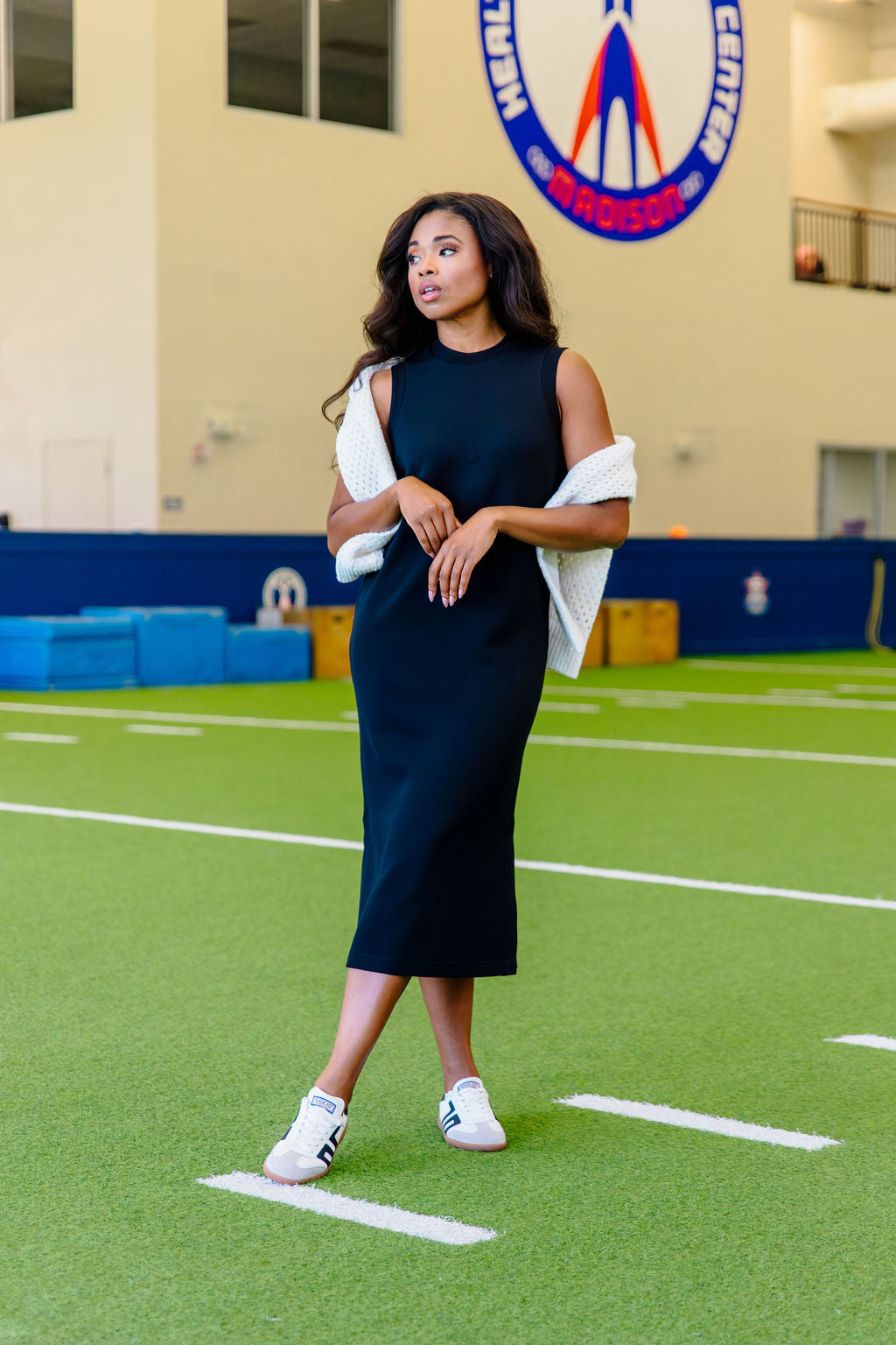 Varley Beatrice Midi Dress in Black