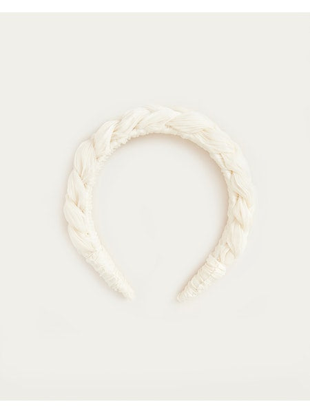 Loeffler Randall Braided Headband in Pearl display picture 1