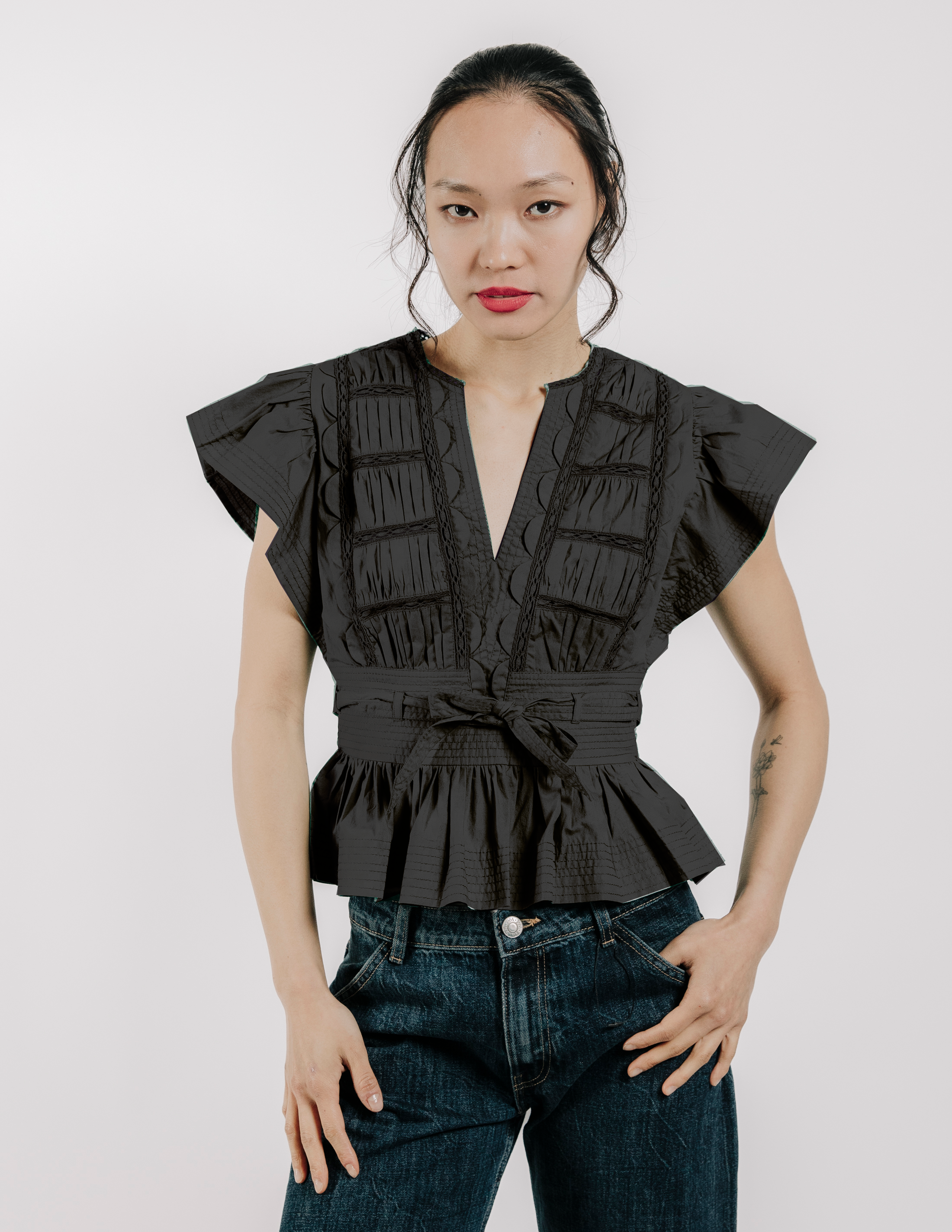 Love The Label Madelyn Top in Black
