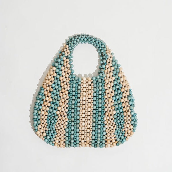 Aranaz Luha Bag in Light Blue Cream CoatTails