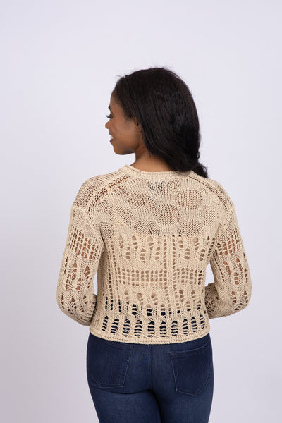 theory Sweater Top in Sand