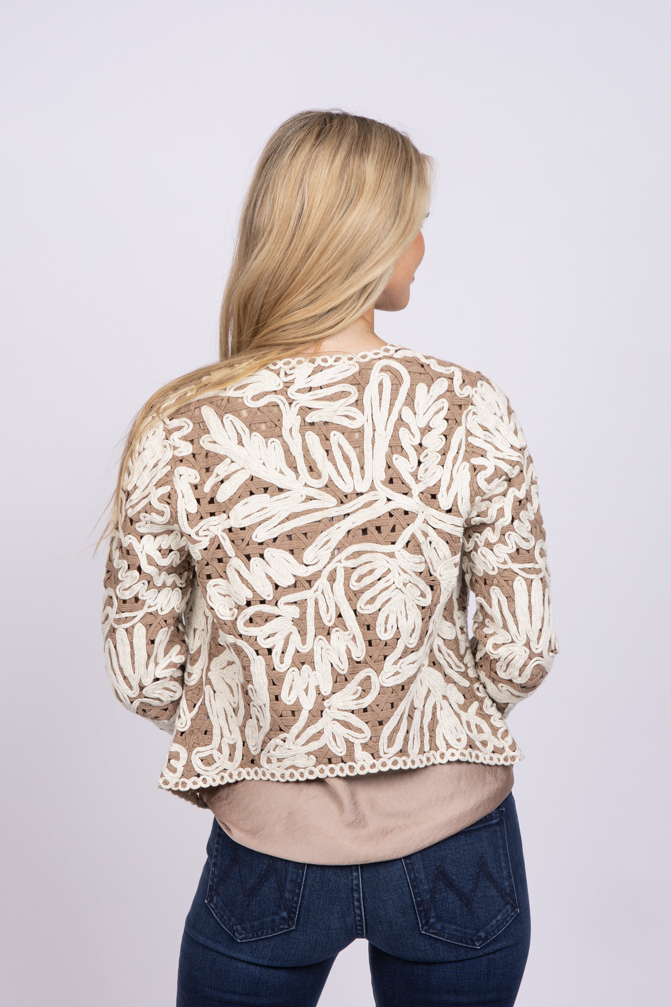 Nic+Zoe Spring Soiree Jacket In Neutral Multi