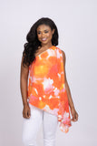 Halston Steffi Dyed One-Shoulder Top in Sunset Water