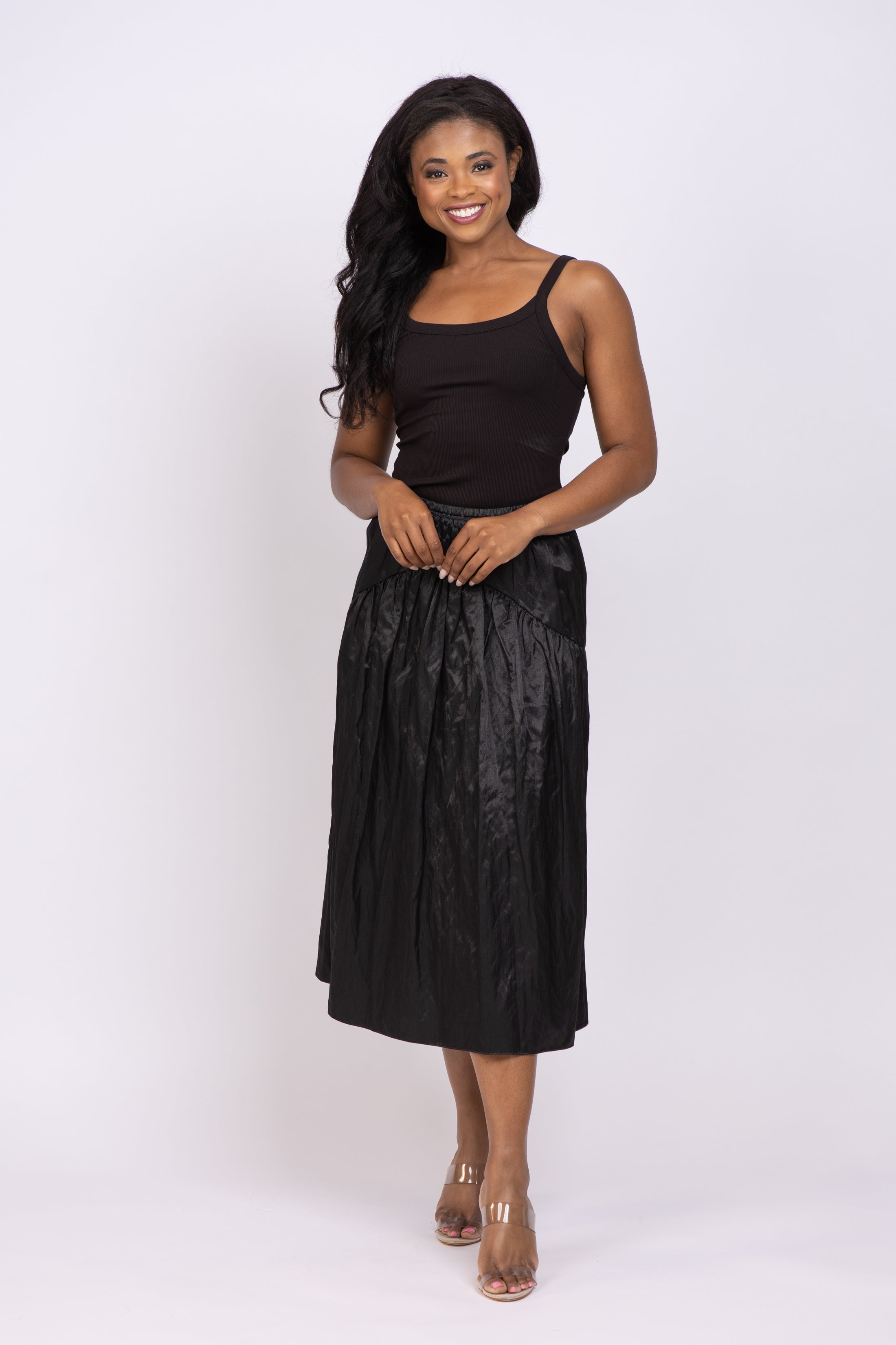 Vince black midi clearance skirt