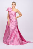Jovani Dress 23742 One Shoulder Mermaid Evening Gown Pink