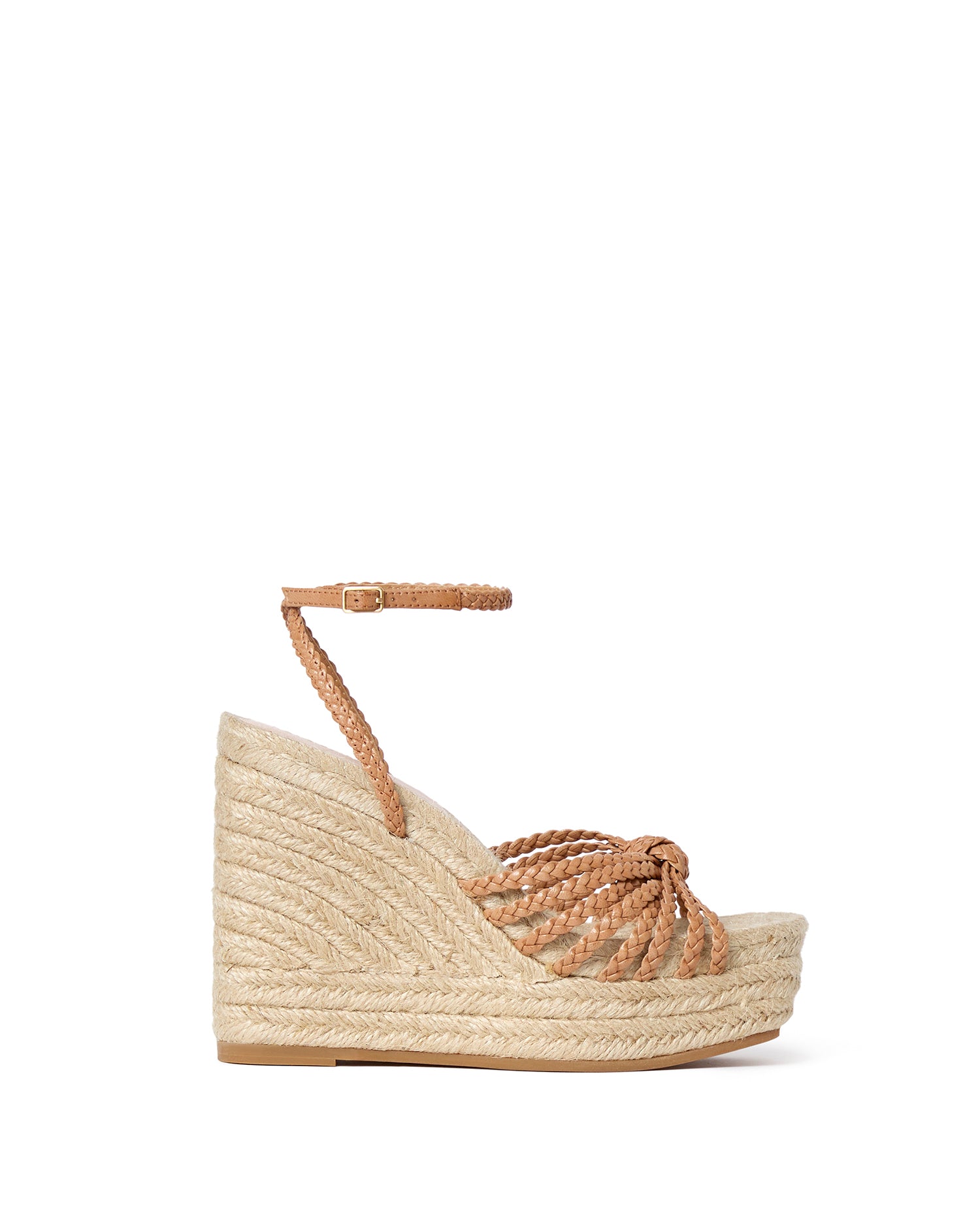 Loeffler Randall Pamela Mignon Knot Wedge in Dune/Natural