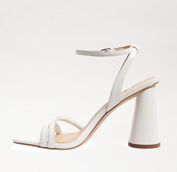 Sam Edelman Kia Block Heel in White CoatTails