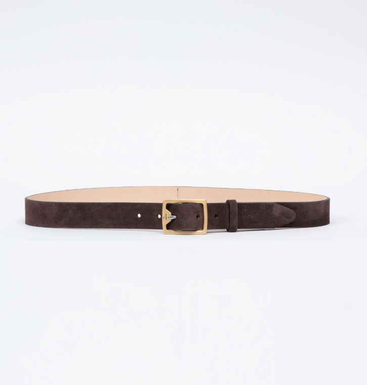 Rag Bone Boyfriend Belt in Brown Suede