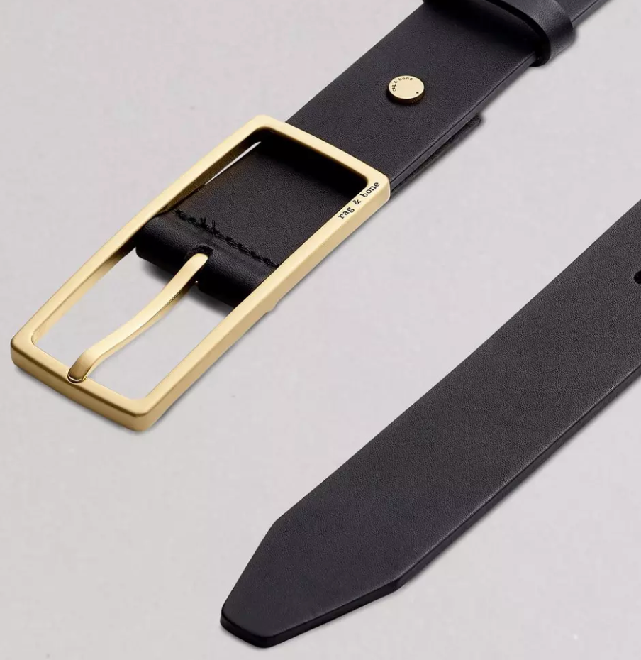 Rag & Bone Leather Rebound Belt in Black display picture 1