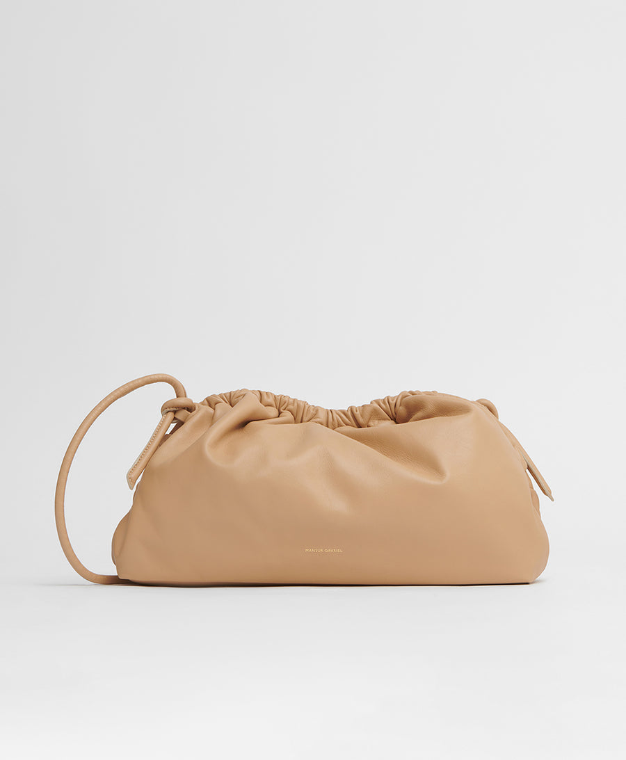 Mansur Gavriel Oversized Cloud Clutch in Sand CoatTails