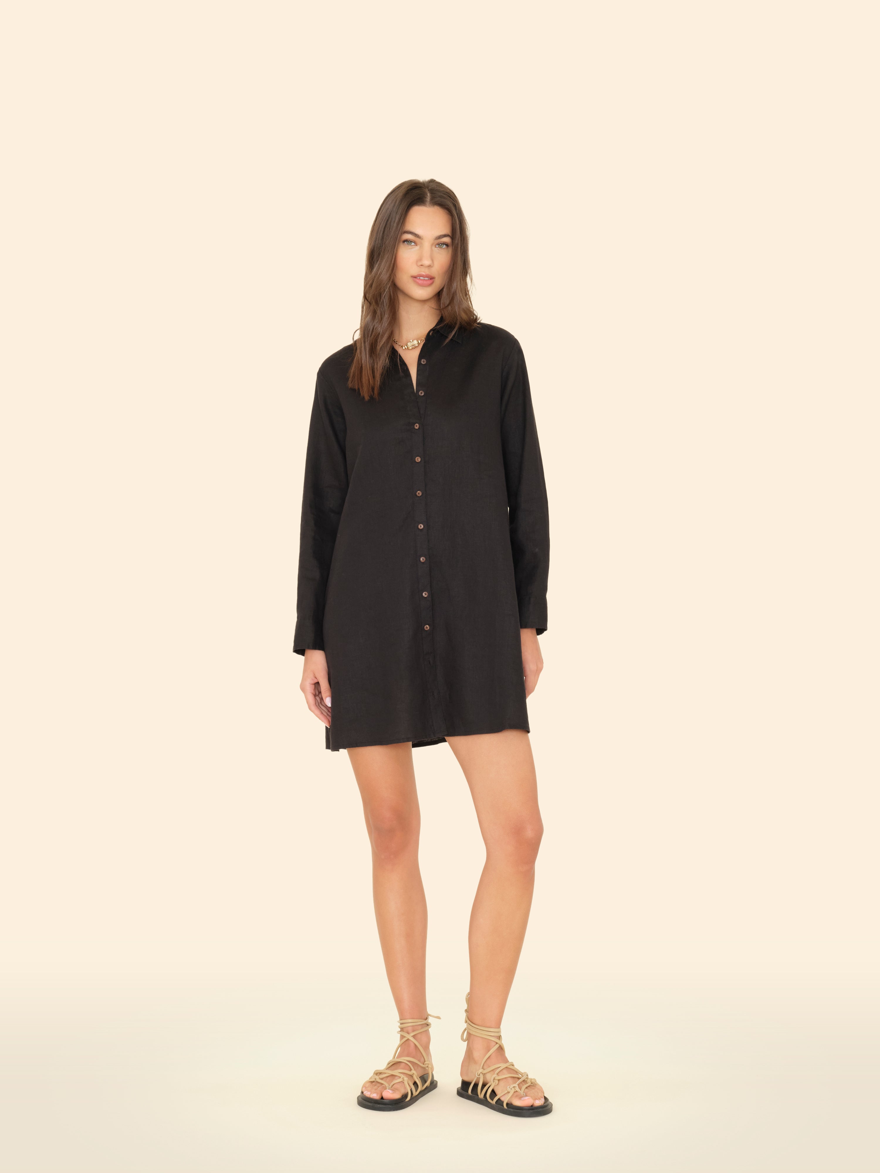 white christmas dresses Xirena Campbell Cotton Stripe Shirt Dress main image 0